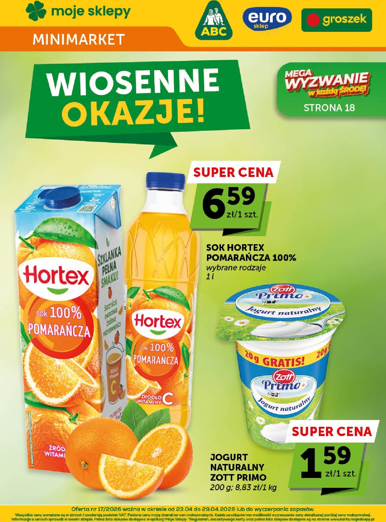 groszek - Nowa gazetka Groszek - Minimarket ważna od 23.04.2026 do 29.04.2026
