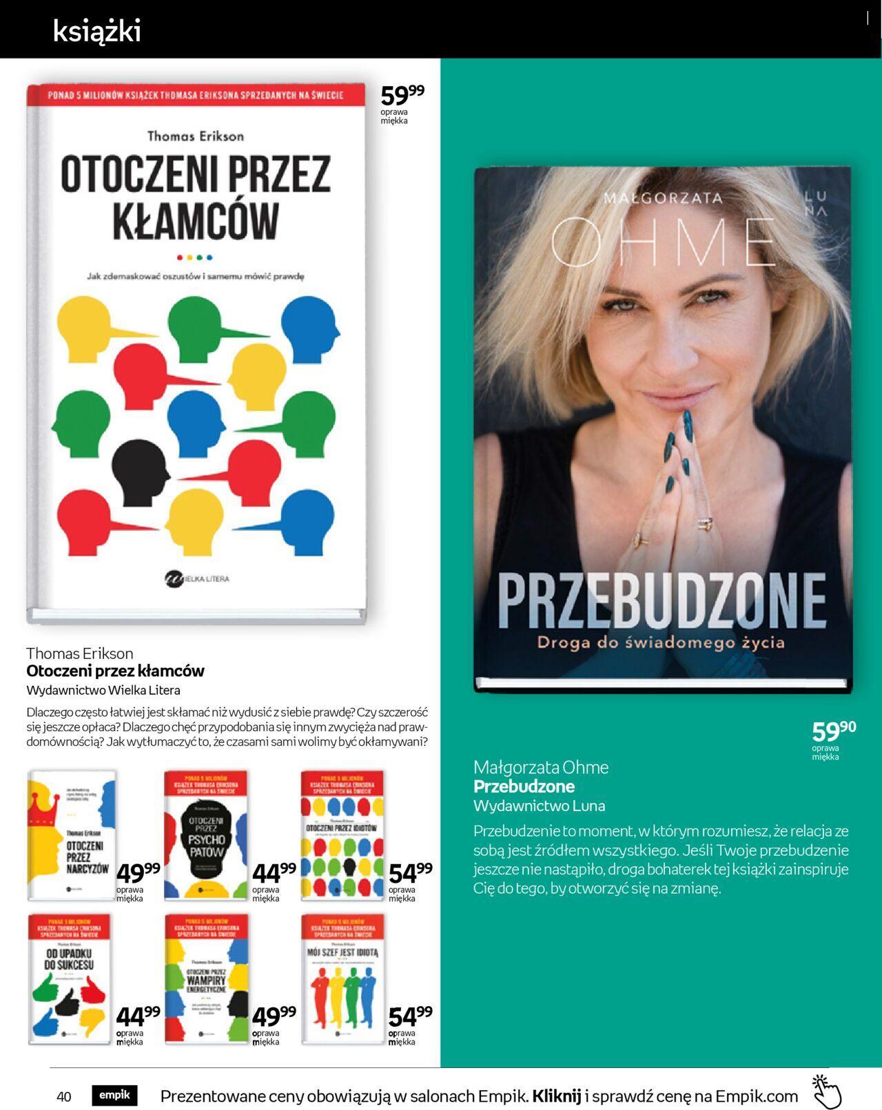 empik - Empik Gazetka - Tom kultury Książki 25.09.2024 - 08.10.2024 - page: 40