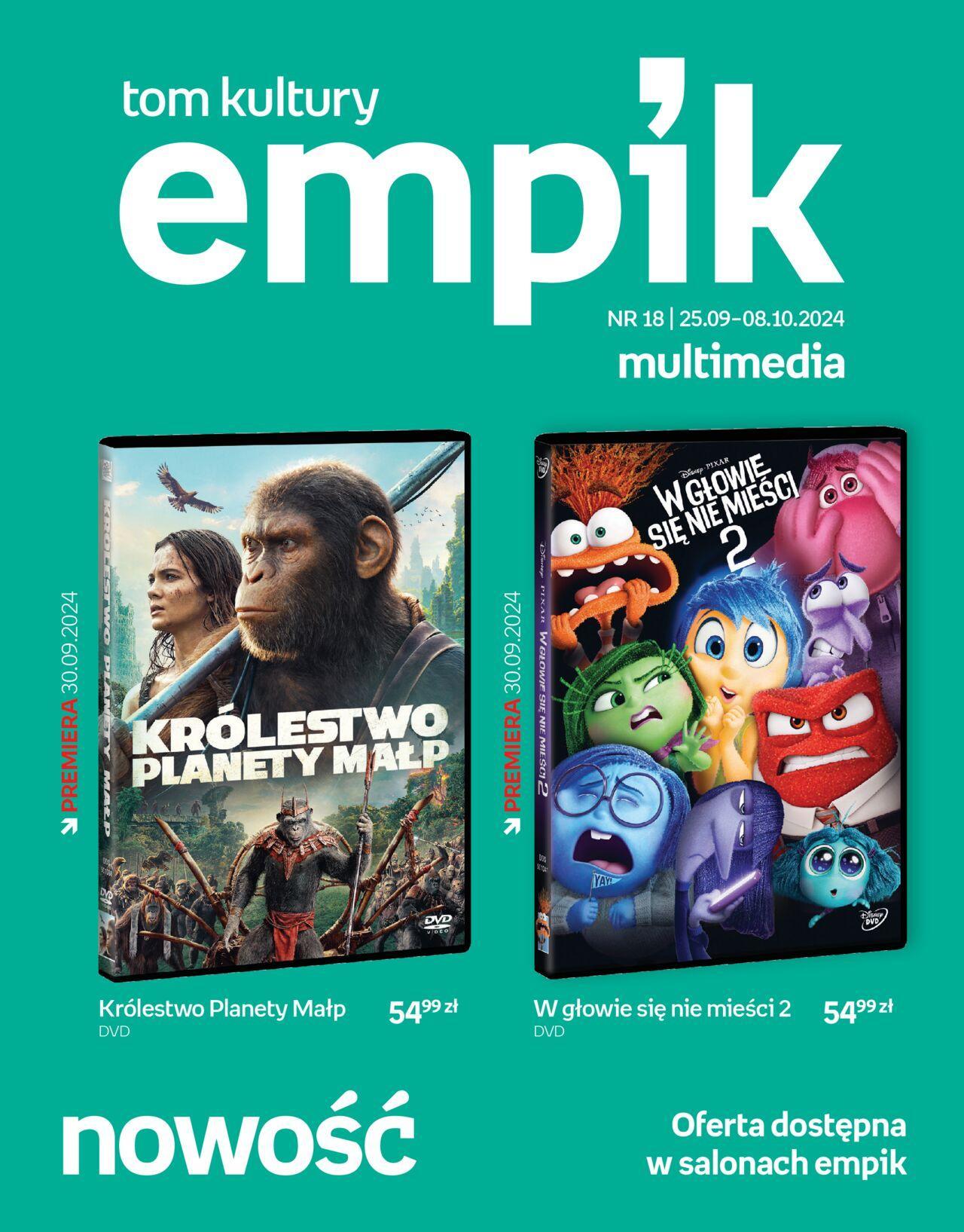 empik - Empik Gazetka - Tom kultury Multimedia 25.09.2024 - 08.10.2024