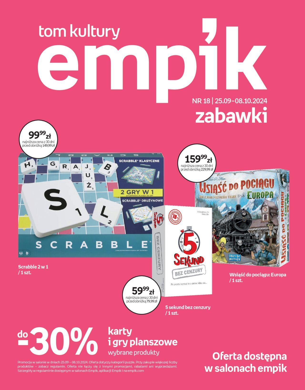 empik - Empik Gazetka - Tom kultury Zabawki 25.09.2024 - 08.10.2024