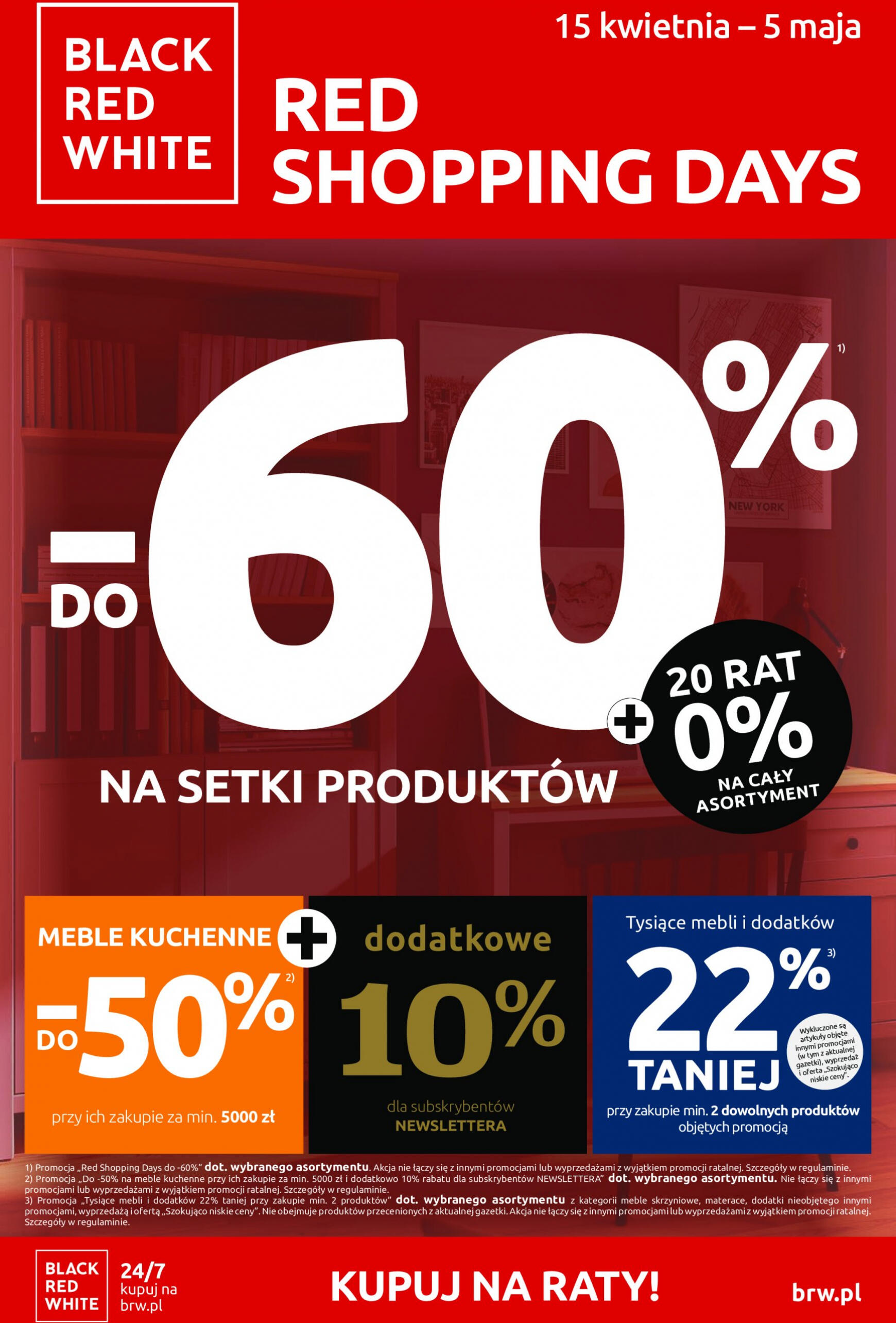 black-red-white - Black Red White - Red Shopping Days do -60% gazetka aktualna ważna od 15.04. - 05.05. - page: 1