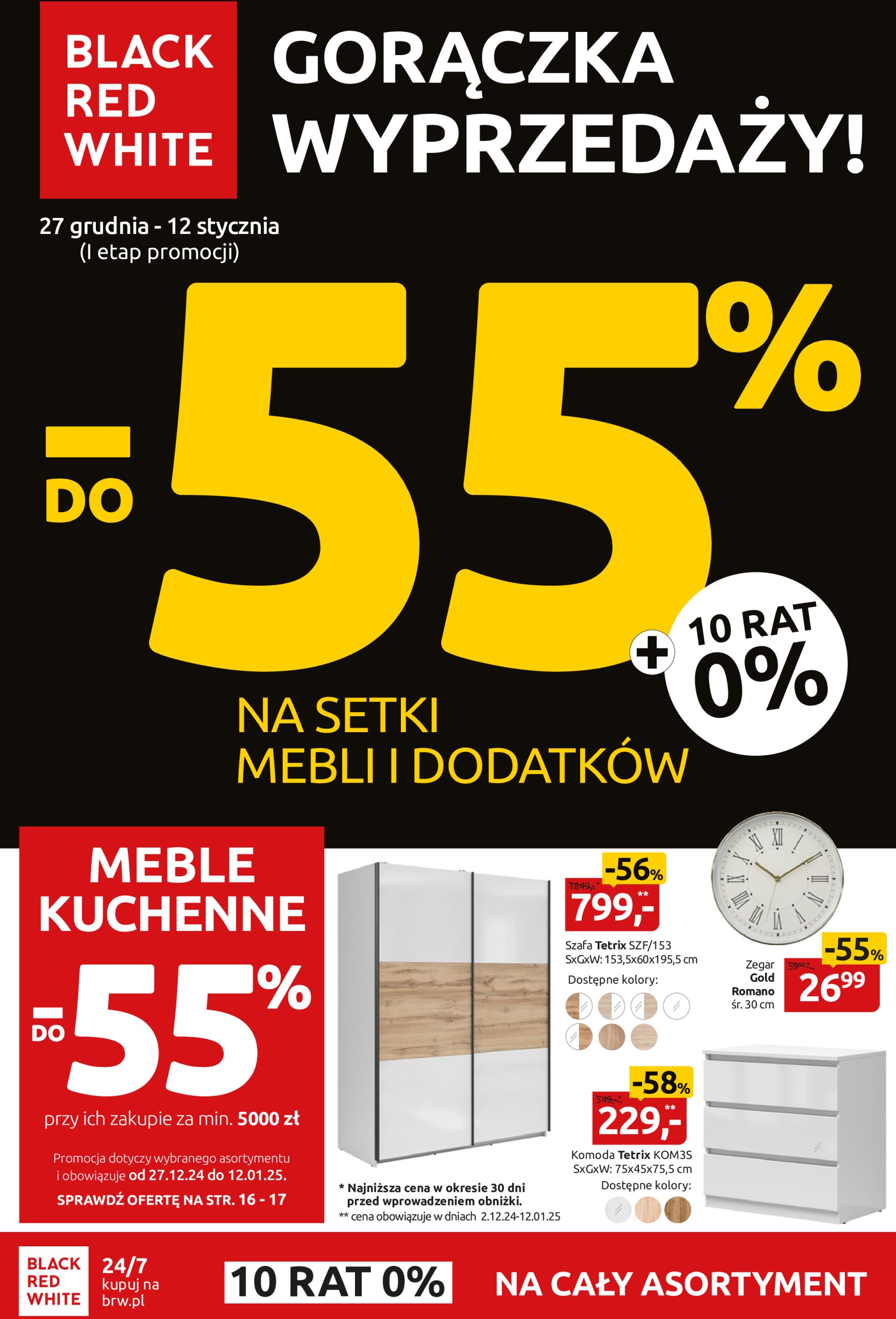 black-red-white - Black Red White - Gorączka wyprzedaży do -55% na setki mebli i dodatków gazetka ważna od 27.12. - 12.01.