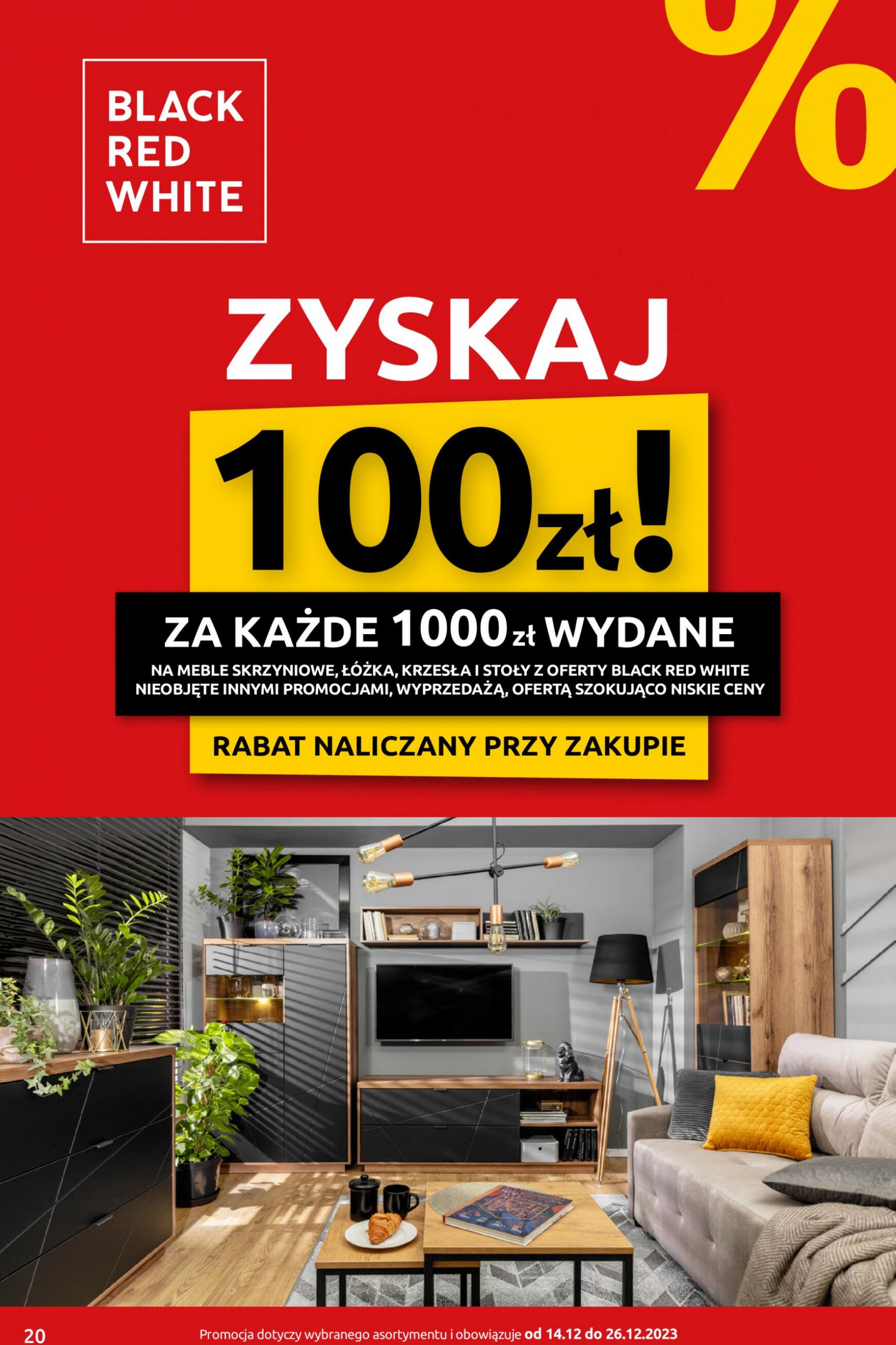 black-red-white - Black Red White - Do -44% na setki mebli, 14-26.12.2023 obowiązuje od 14.12.2023 - page: 20