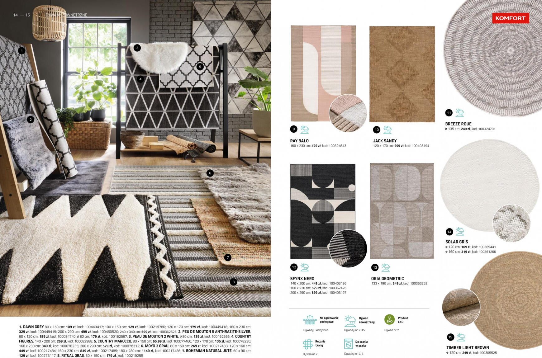 komfort - Komfort - Katalog dywany obowiązuje od 15.03.2024 - page: 8