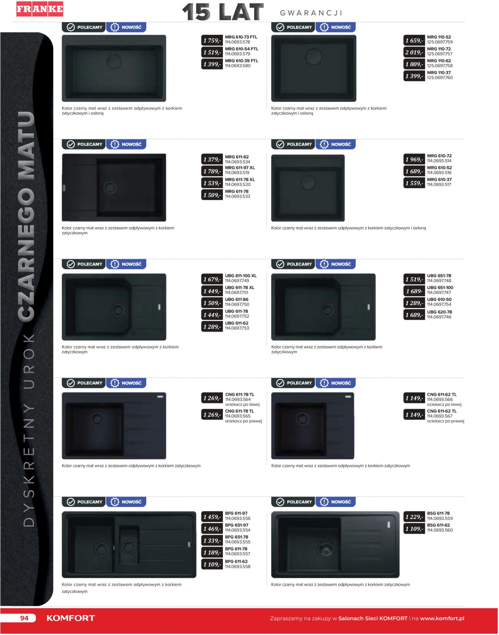 komfort - Komfort - Katalog AGD obowiązuje od 15.12.2023 - page: 94