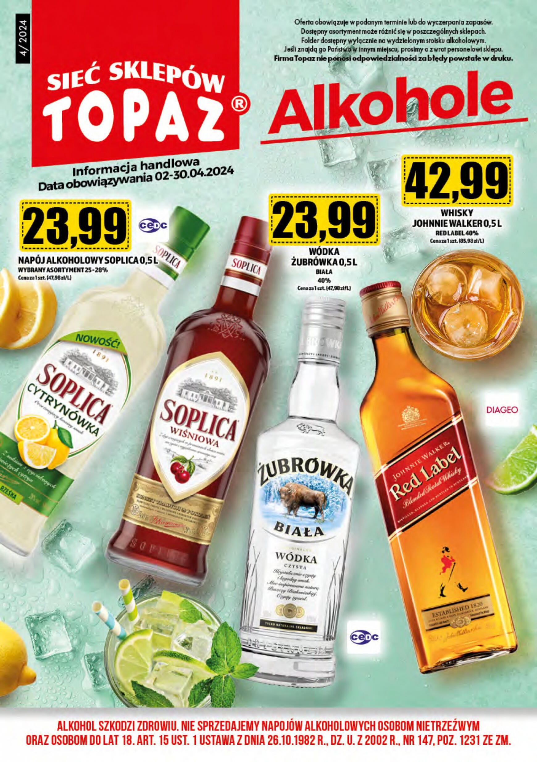 topaz24 - Topaz24 - Alkohole obowiązuje od 01.04.2024 - page: 1