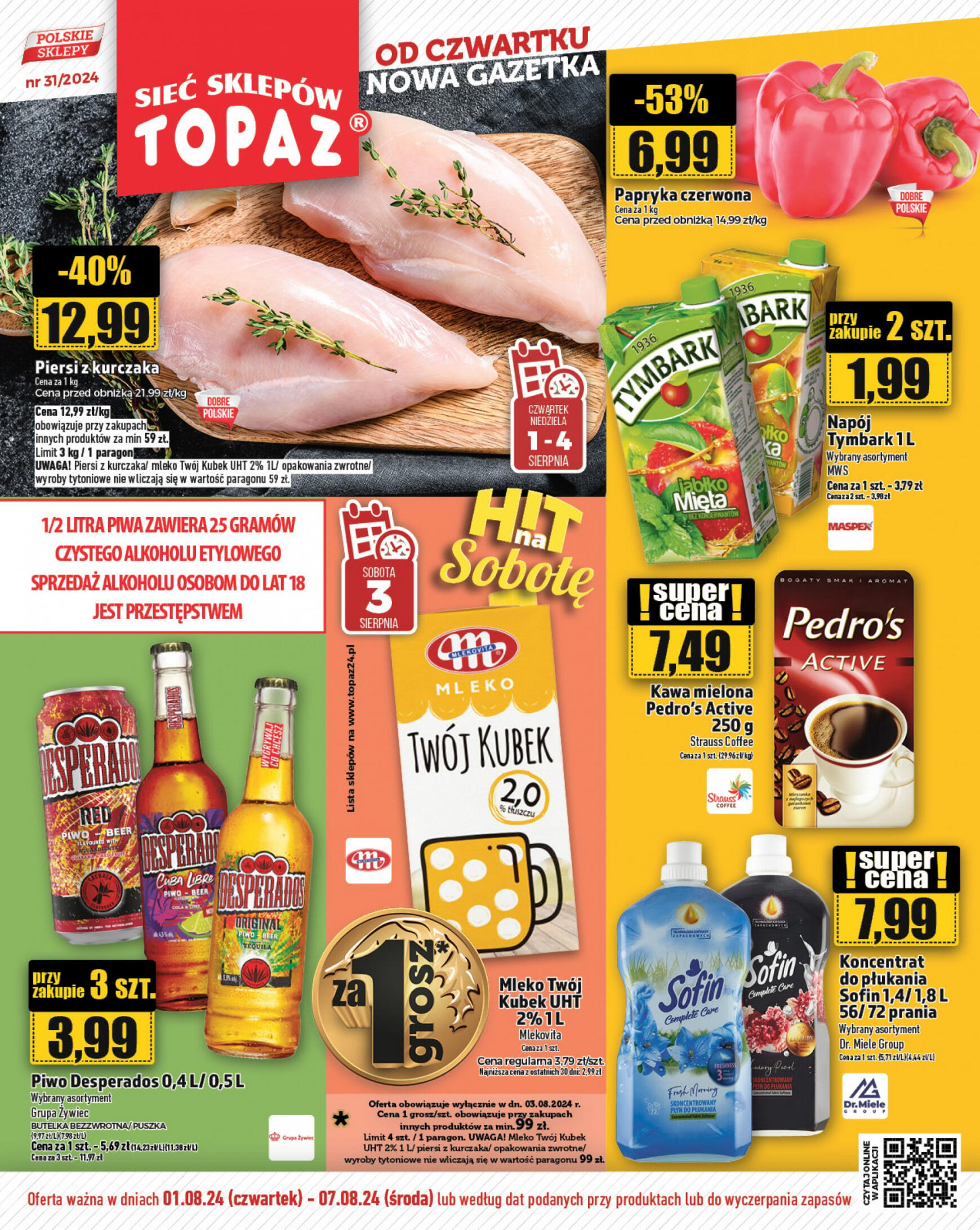 topaz24 - Topaz24 gazetka aktualna ważna od 01.08. - 07.08. - page: 1