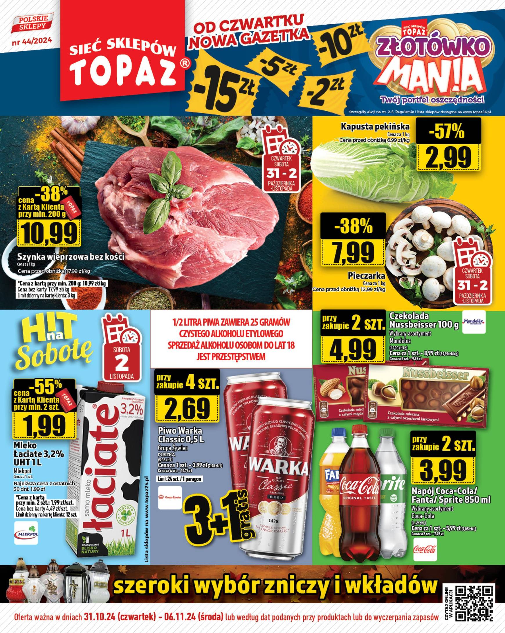 topaz24 - Topaz24 gazetka ważna od 31.10. - 06.11. - page: 1