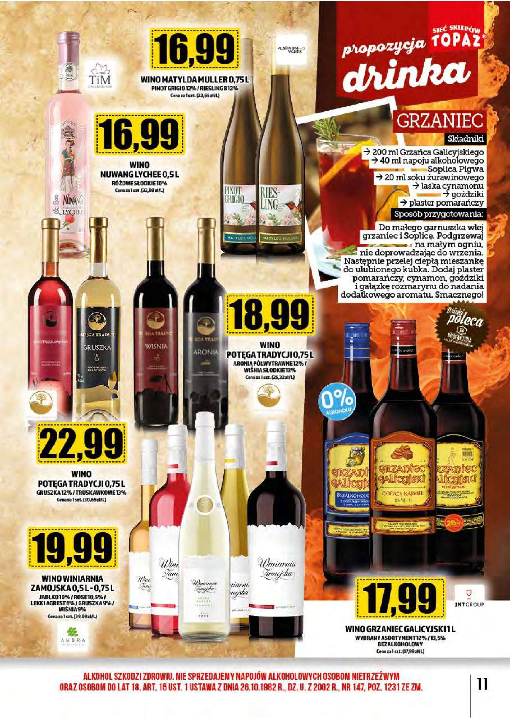 topaz24 - Topaz24 - Alkohole gazetka ważna od 01.12. - 31.12. - page: 11