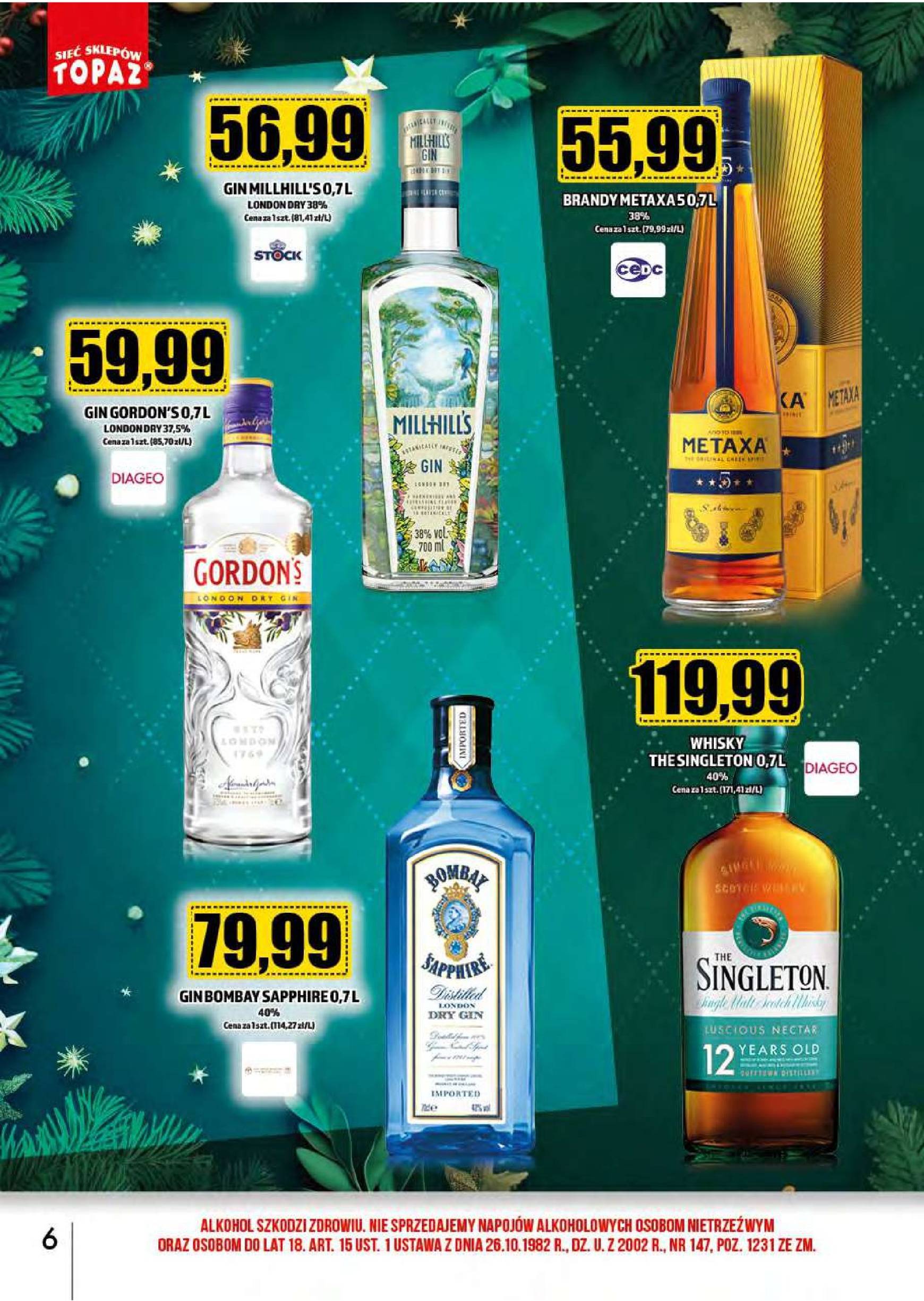 topaz24 - Topaz24 - Alkohole gazetka ważna od 01.12. - 31.12. - page: 6