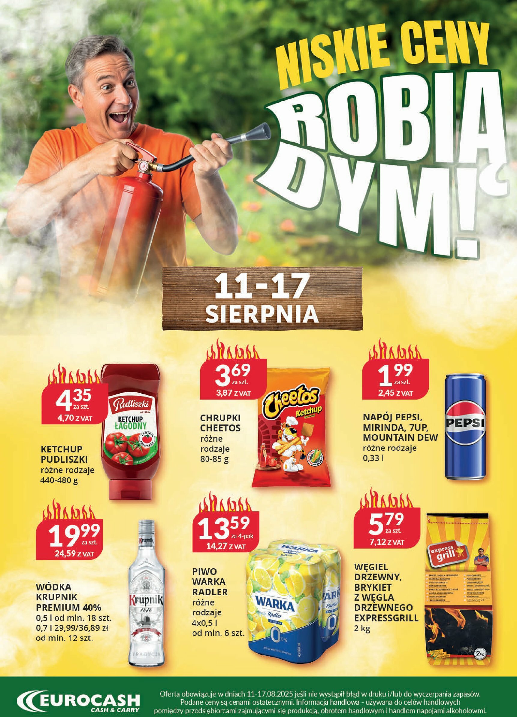 eurocash - Gazetka Eurocash - Niskie Ceny robią dym - ważna od 11.08. do 17.08. - page: 1