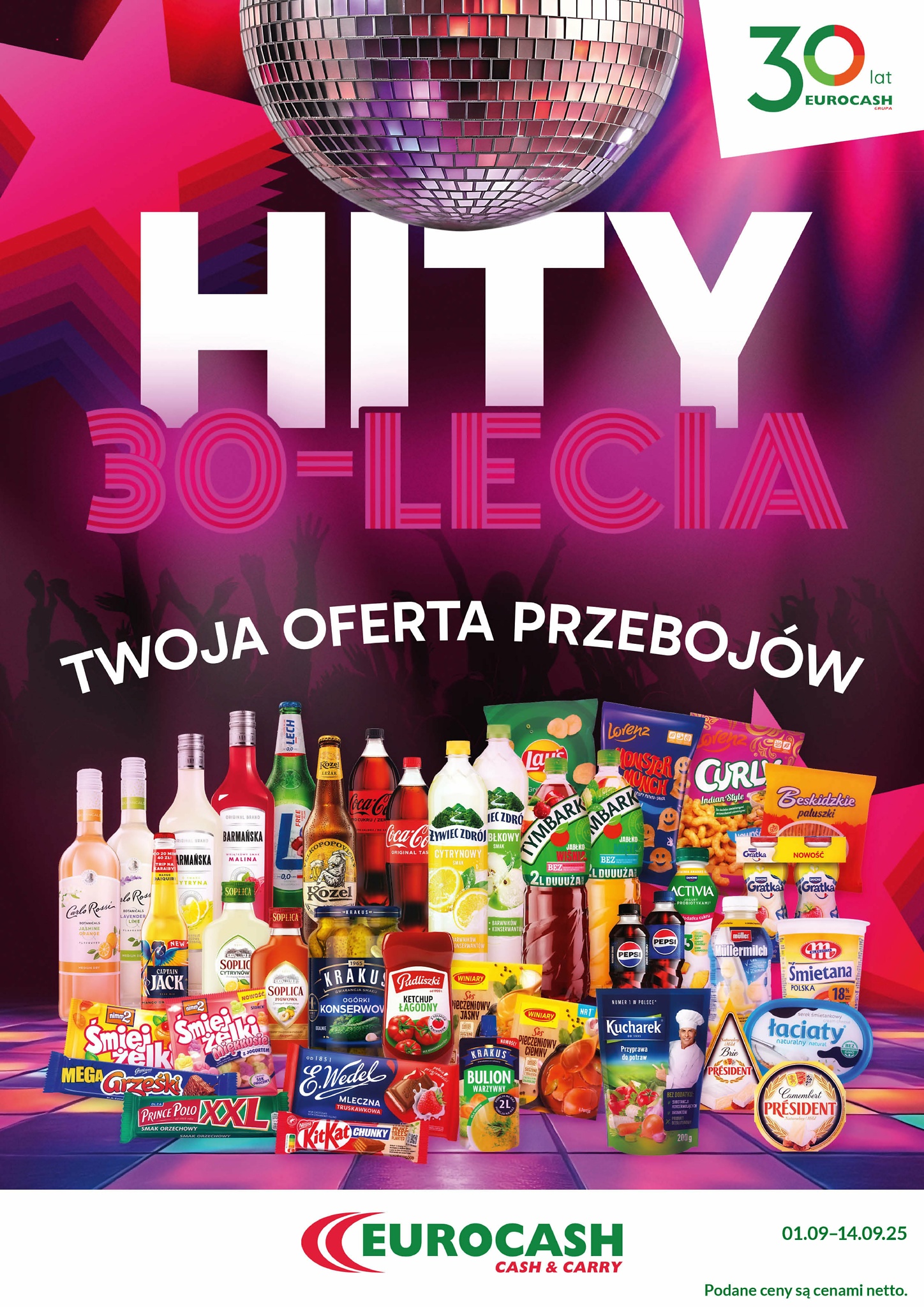 eurocash - Gazetka Eurocash - Hity 30-Lecia - ważna od 01.09. do 14.09.
