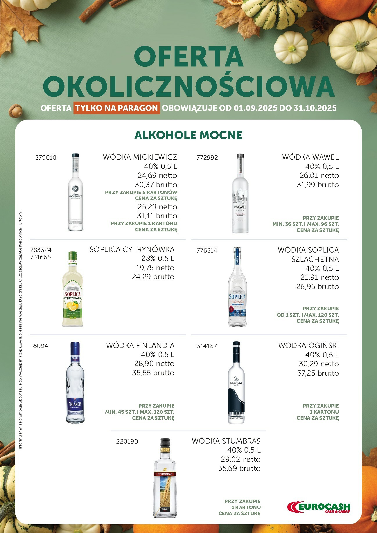 eurocash - Gazetka Eurocash - Oferta Okolicznościowa - ważna od 01.09. do 31.10.