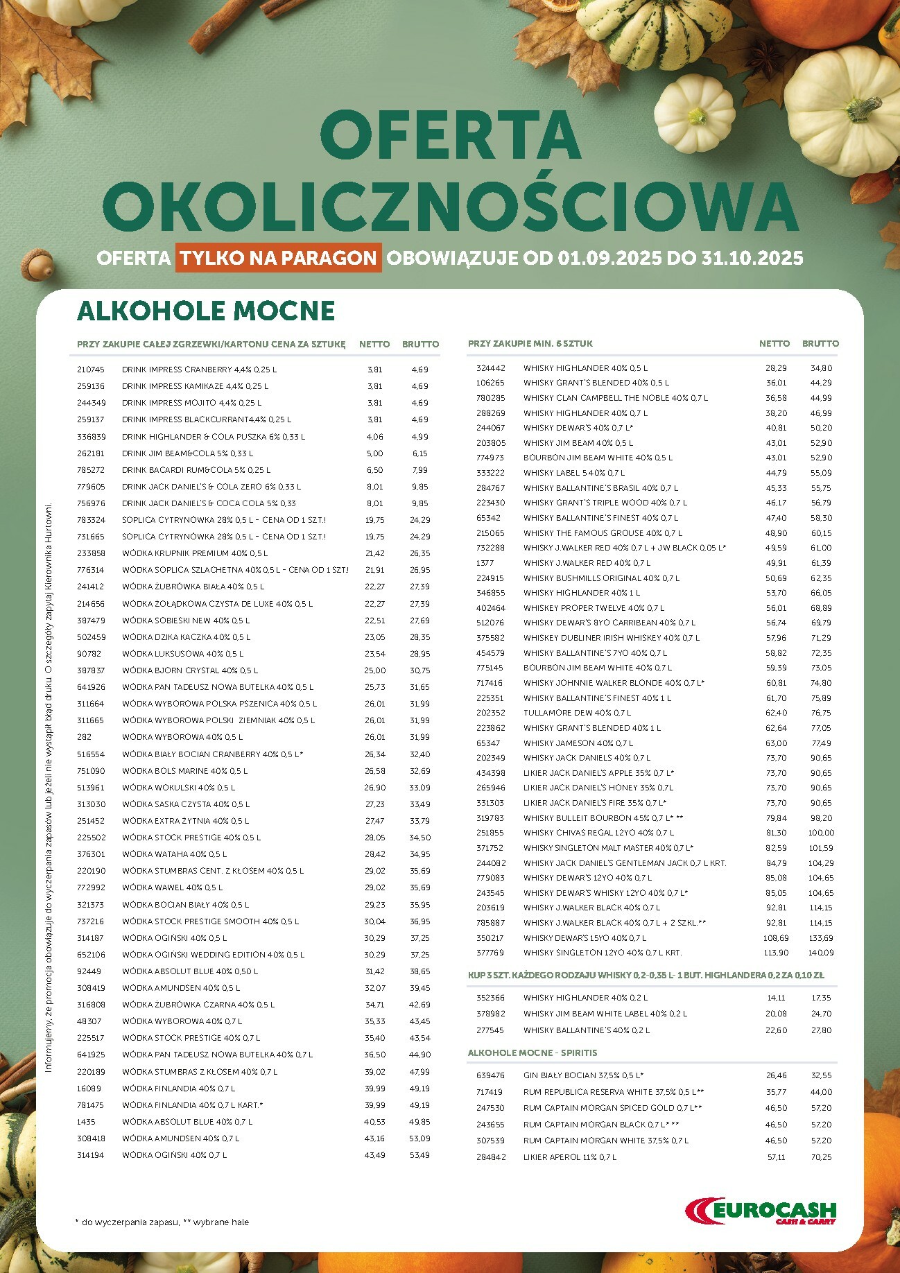 eurocash - Gazetka Eurocash - Oferta Okolicznościowa - ważna od 01.09. do 31.10. - page: 3