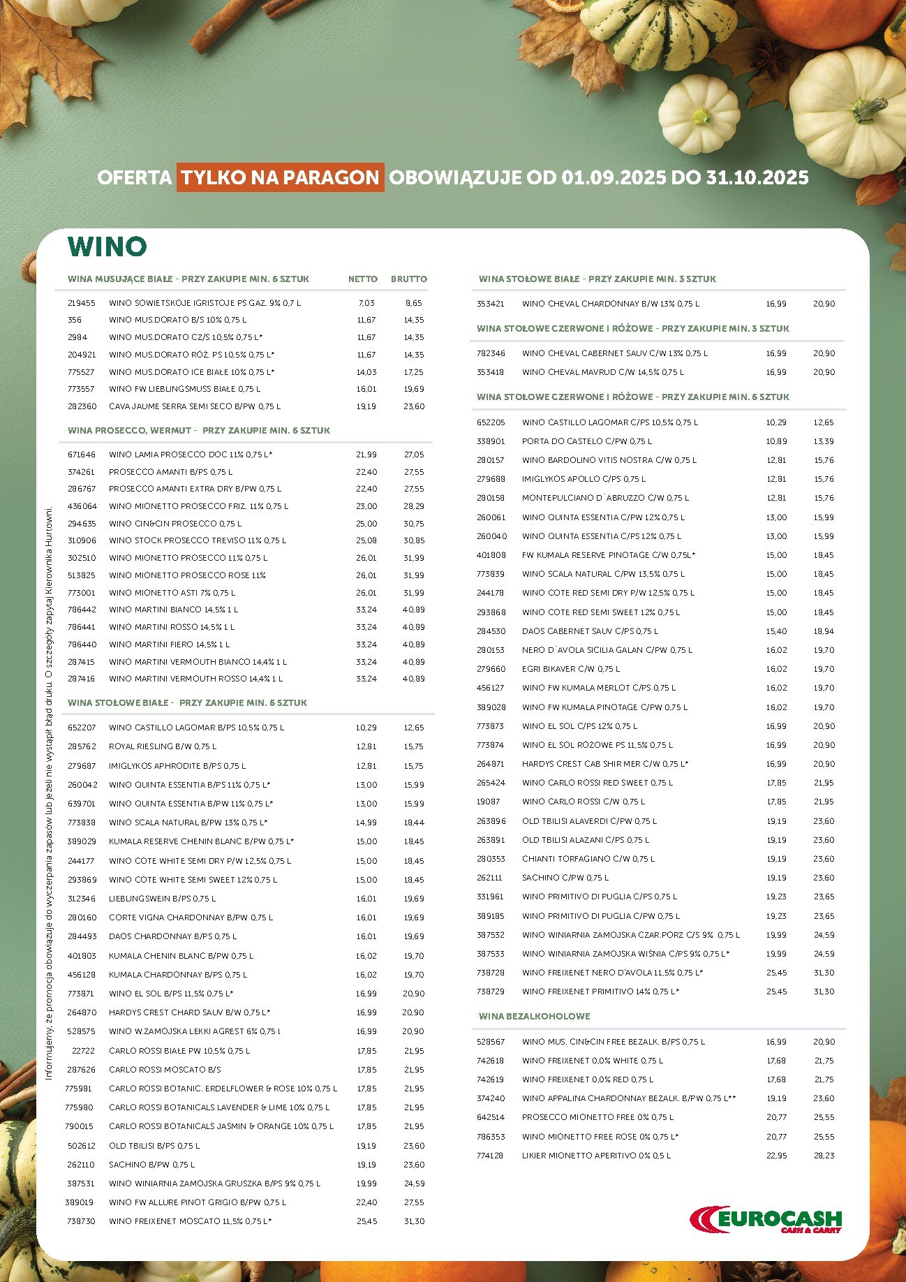 eurocash - Gazetka Eurocash - Oferta Okolicznościowa - ważna od 01.09. do 31.10. - page: 4