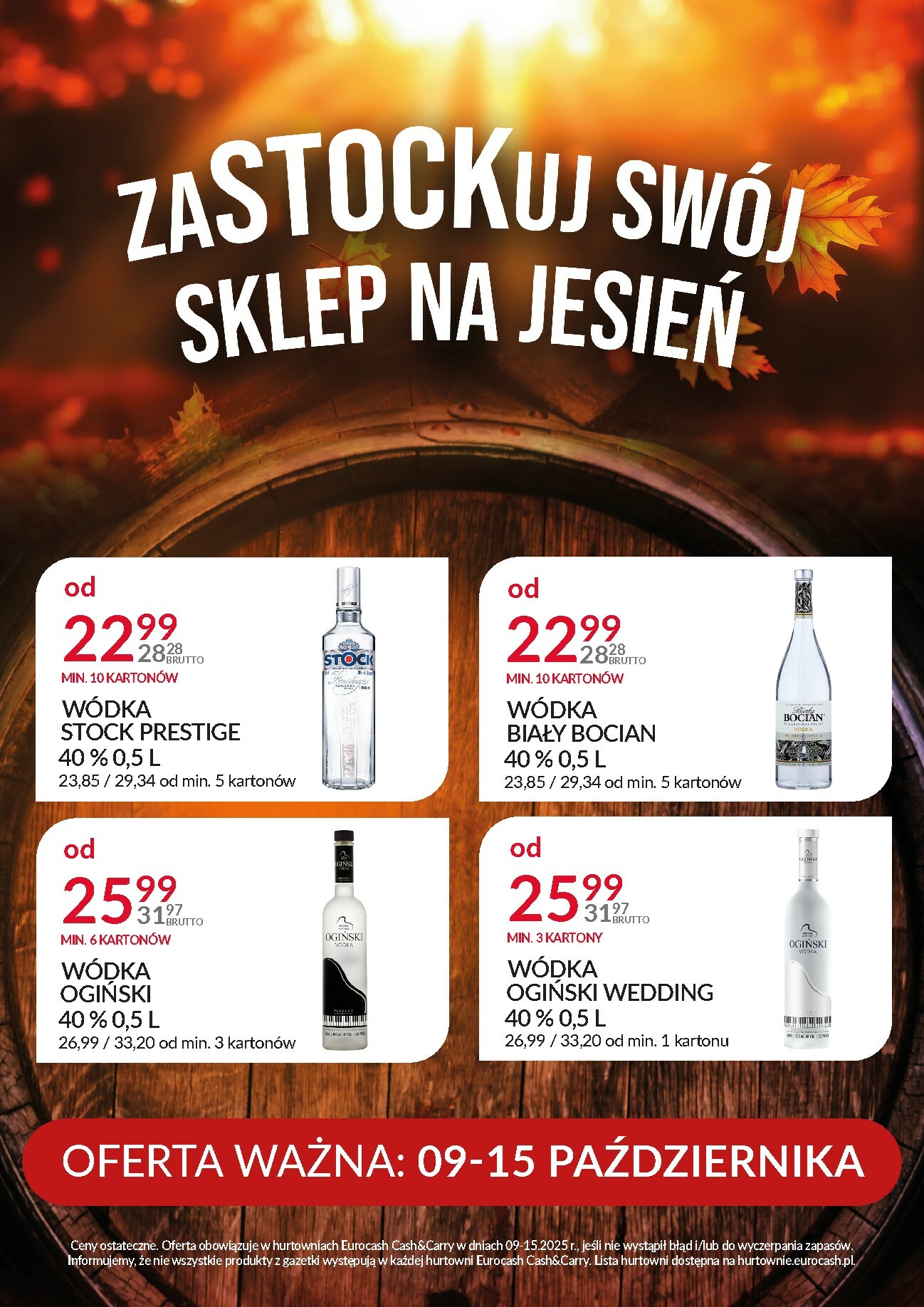 eurocash - Gazetka Eurocash - Ulotka alkoholowa Stock - ważna od 09.10. do 15.10.