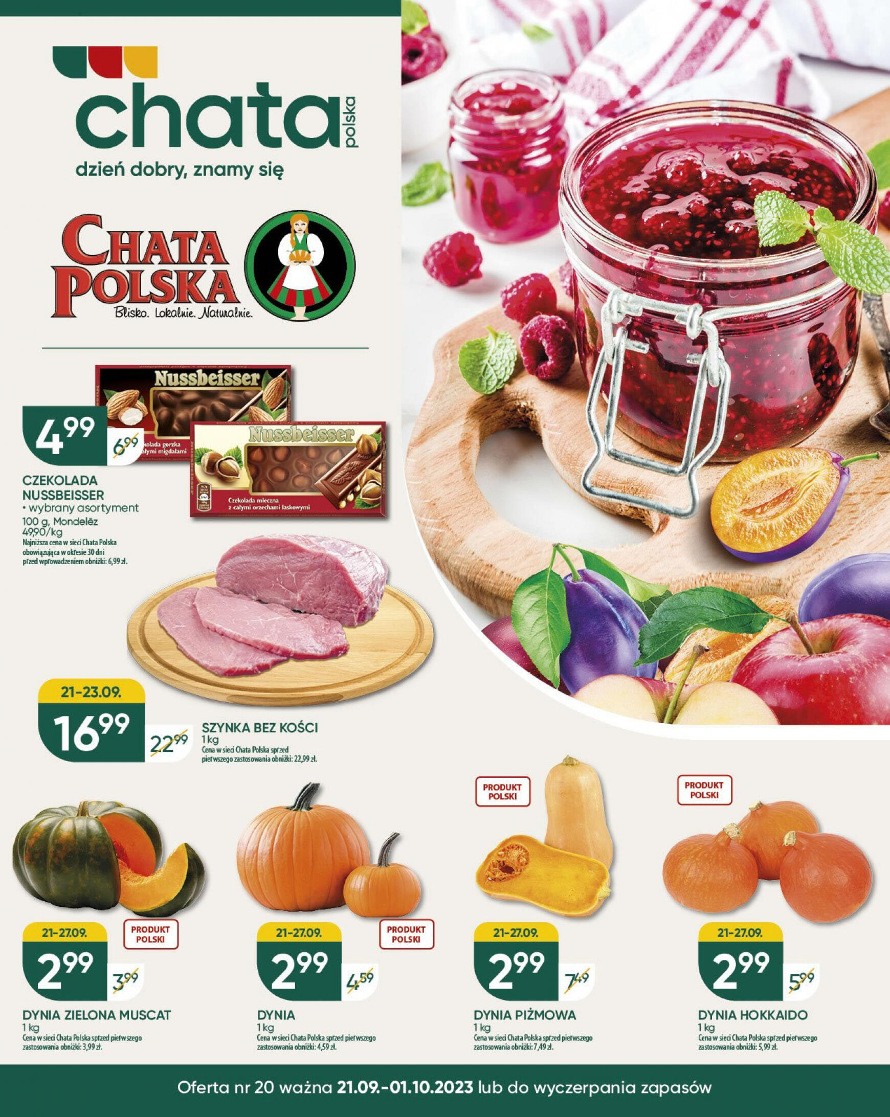 chata-polska - Gazetka Chata Polska od czwartku 21.09. - page: 1