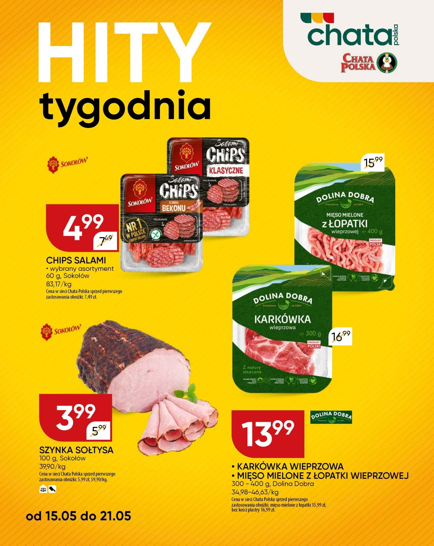 chata-polska - Chata Polska - Hity tygodnia gazetka ważna od 15.05. - 21.05.