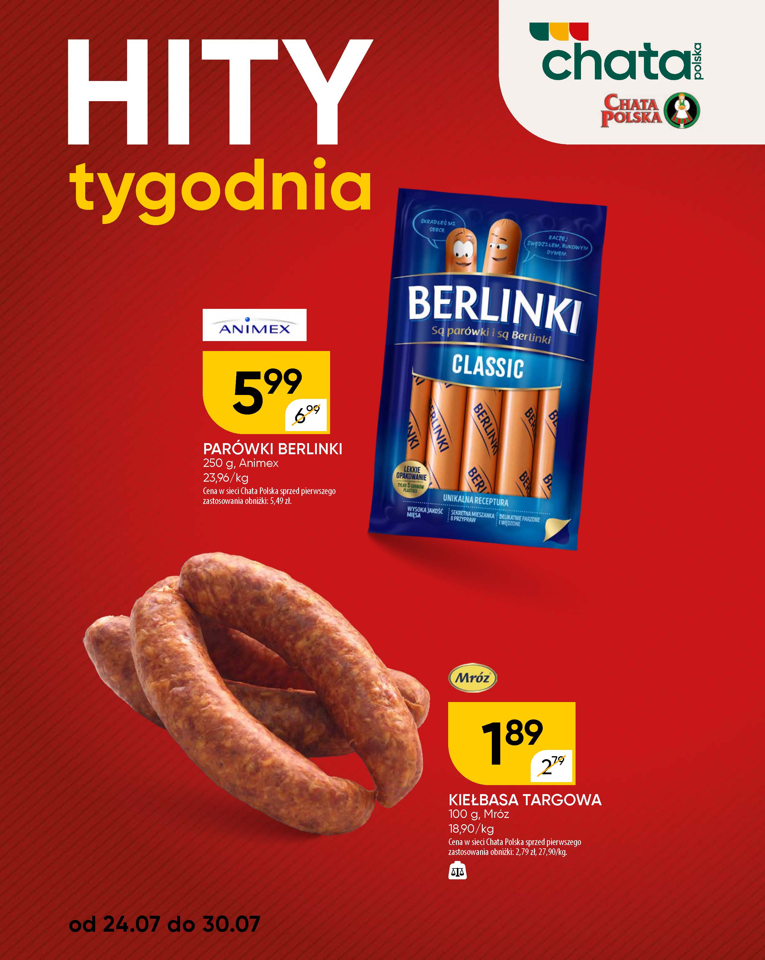 chata-polska - Gazetka Chata Polska - Hity tygodnia ważna od 24.07. - 30.07. - page: 3