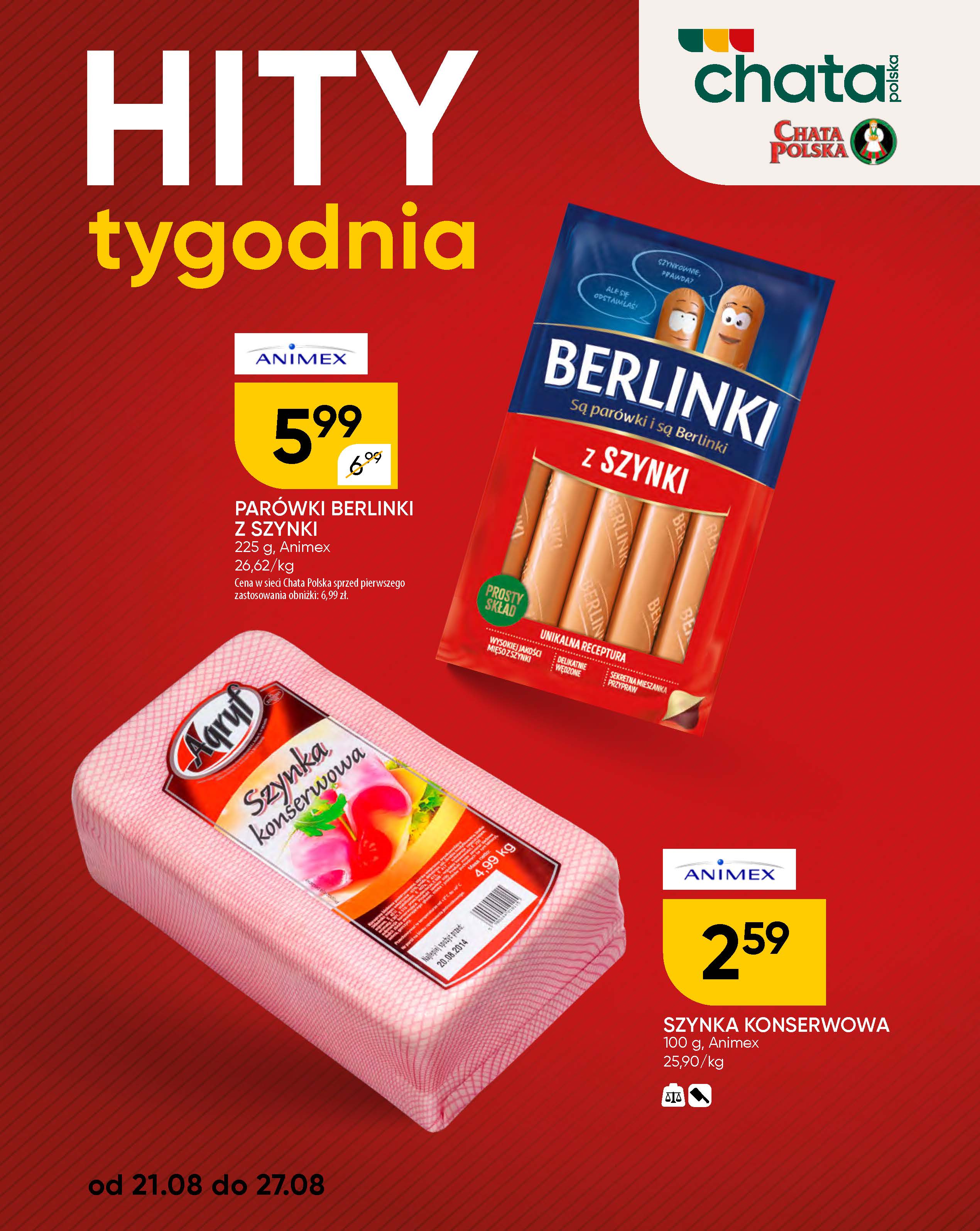 chata-polska - Gazetka Chata Polska - Hity tygodnia - ważna od 21.08. do 27.08. - page: 2