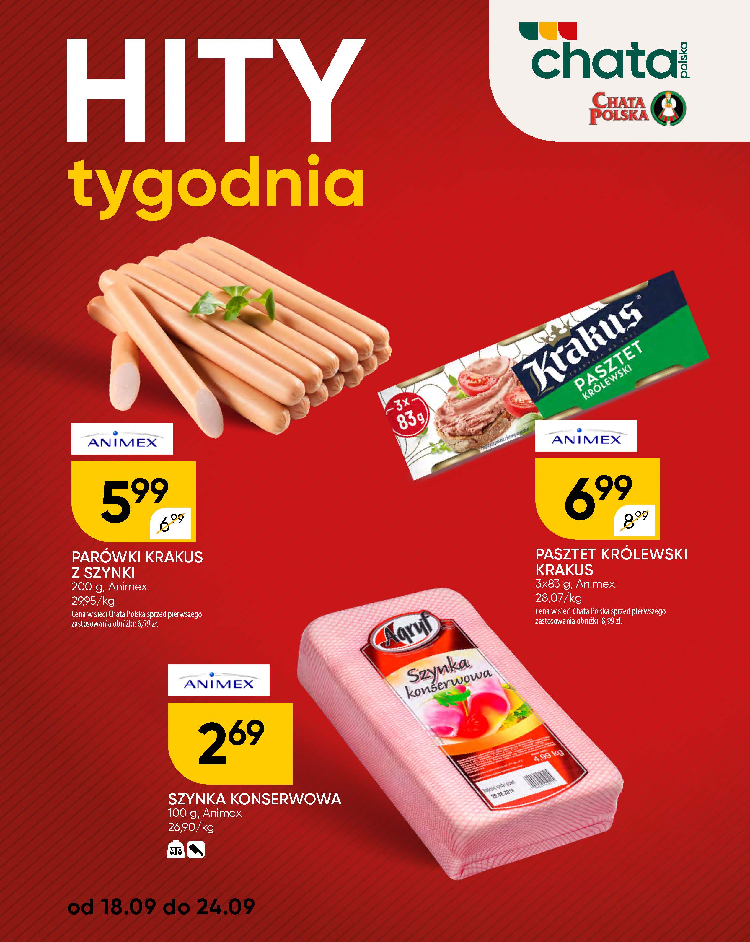 chata-polska - Gazetka Chata Polska - Hity tygodnia - ważna od 18.09. do 24.09. - page: 2