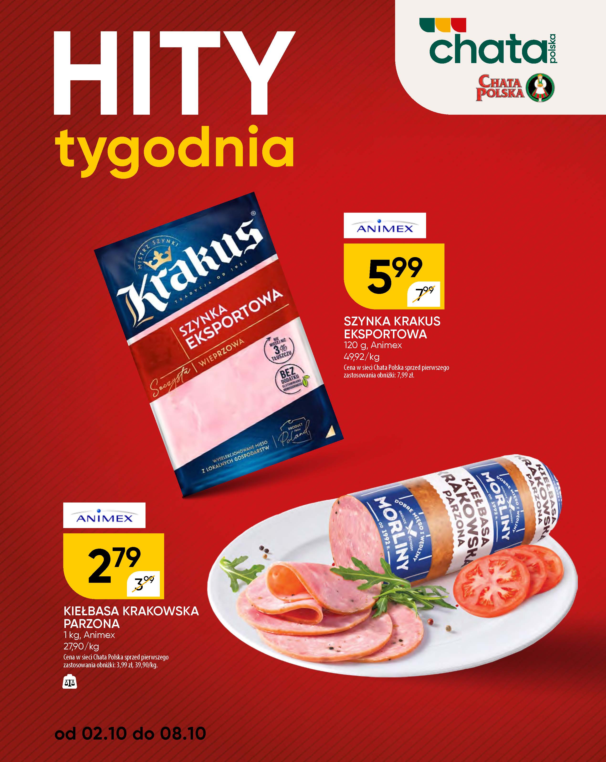 chata-polska - Gazetka Chata Polska - Hity tygodnia - ważna od 02.10. do 08.10.
