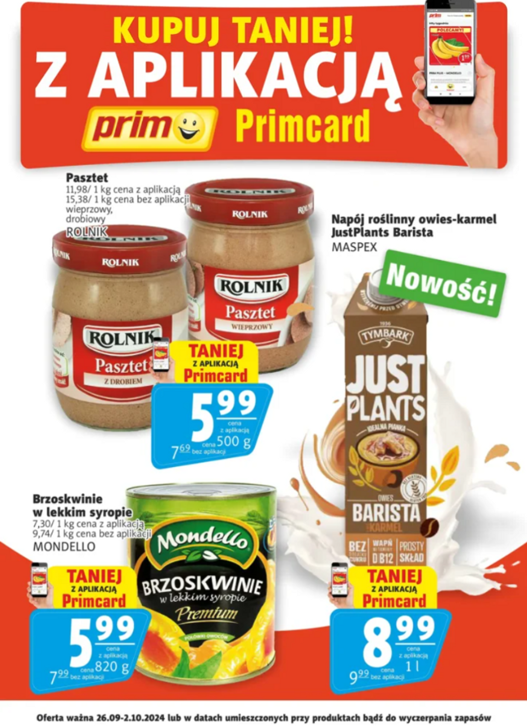 prim-market - Aktualna Prim Market - Oferta Primcard gazetka ważna od 26.09. - 02.10.