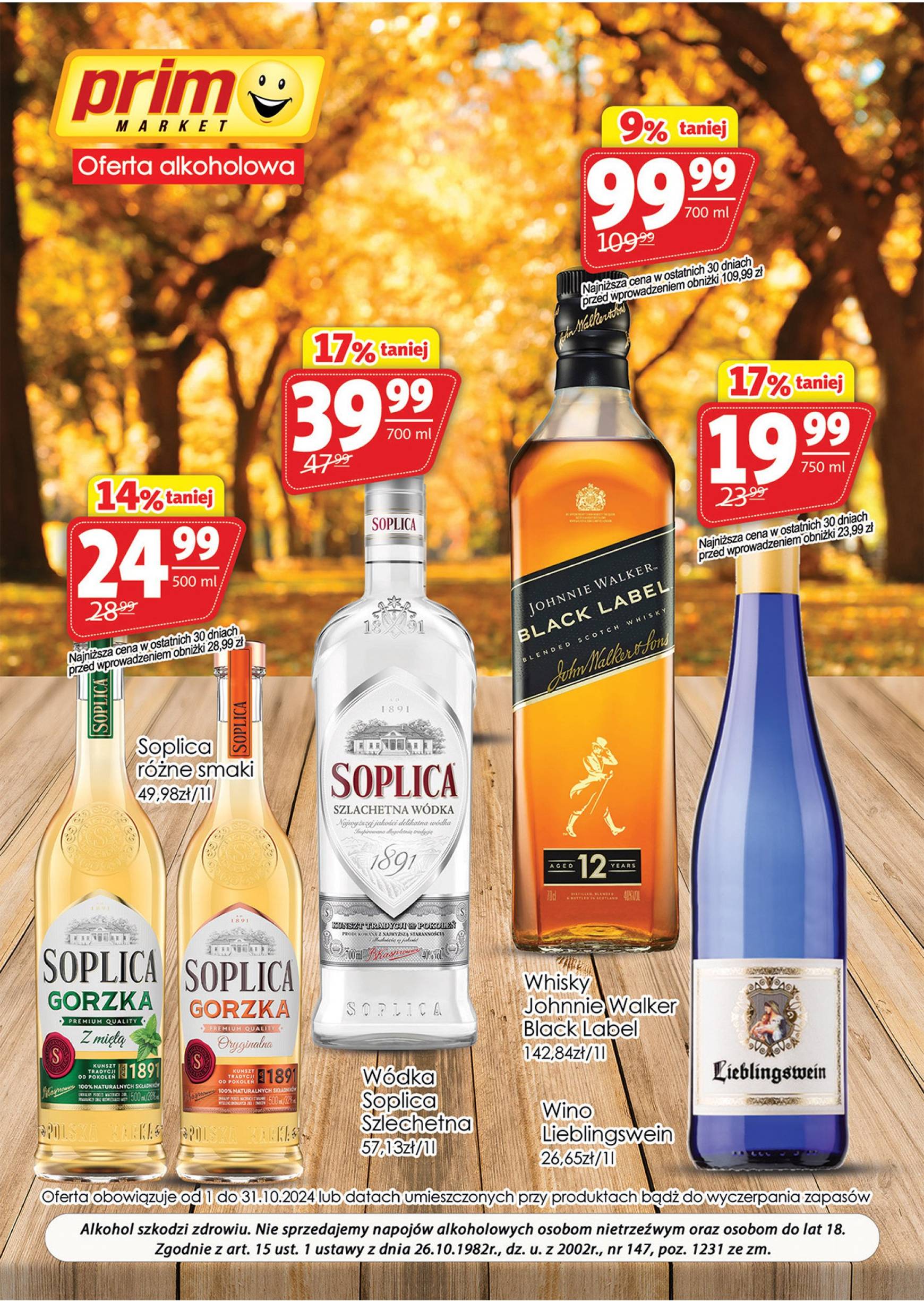 prim-market - Prim Market - Oferta alkoholowa gazetka ważna od 01.10. - 31.10.