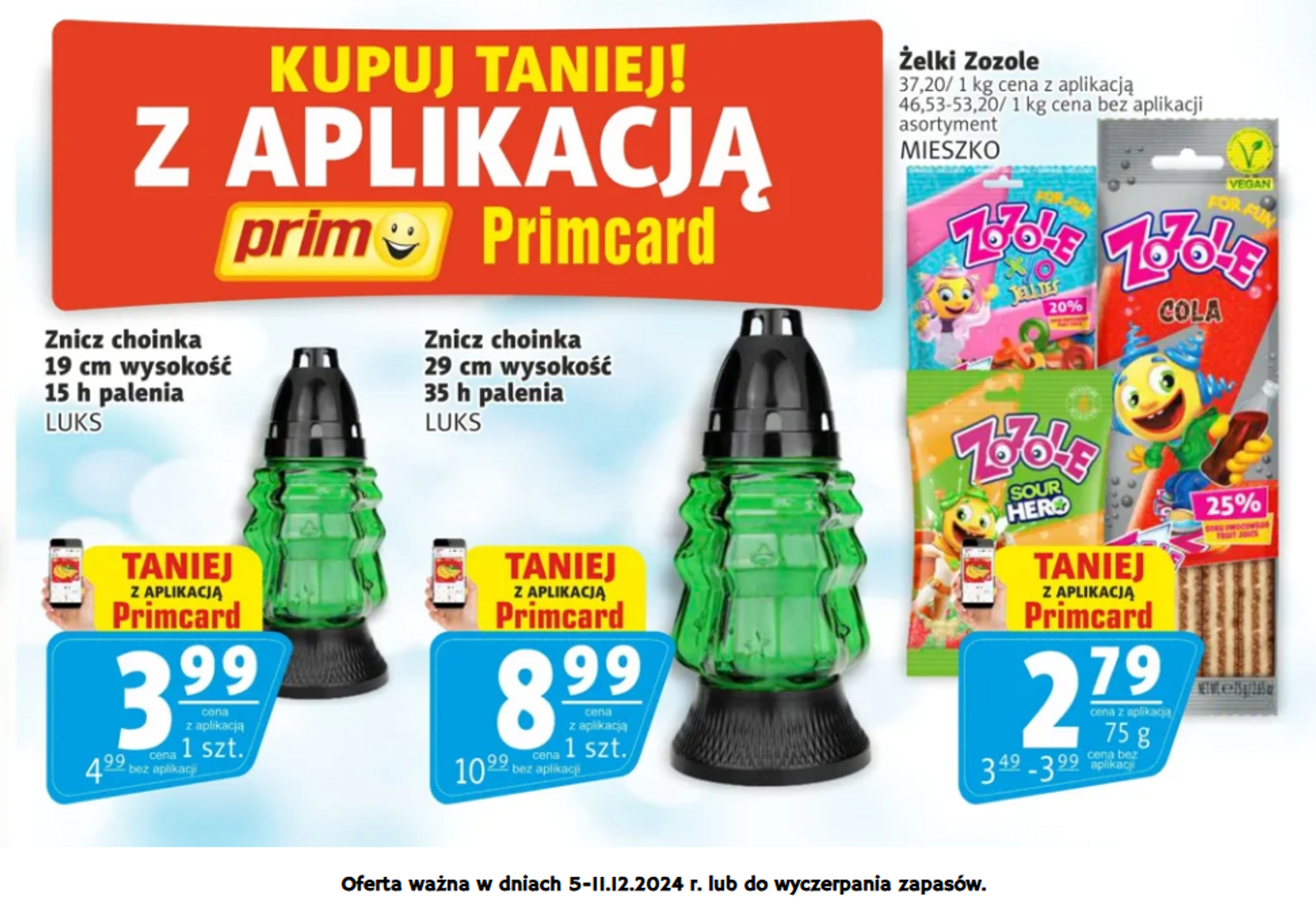 prim-market - Prim Market - Oferta Primcard gazetka ważna od 05.12. - 11.12.