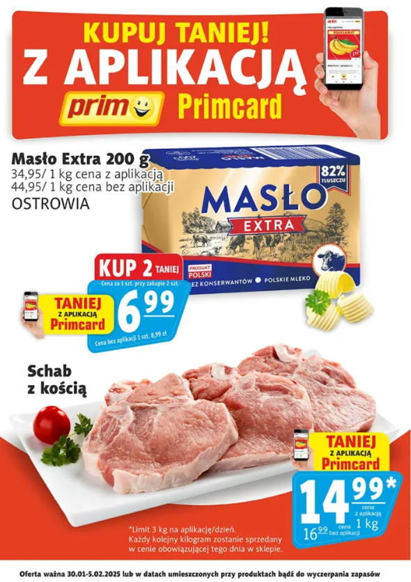 prim-market - Prim Market - Oferta Primcard gazetka ważna od 30.01. - 05.02.