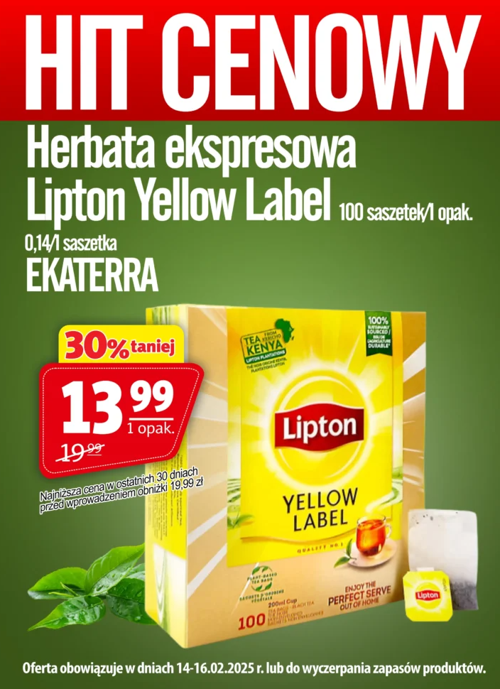 prim-market - Prim Market - Hit Cenowy Lipton gazetka ważna od 14.02. - 16.02.