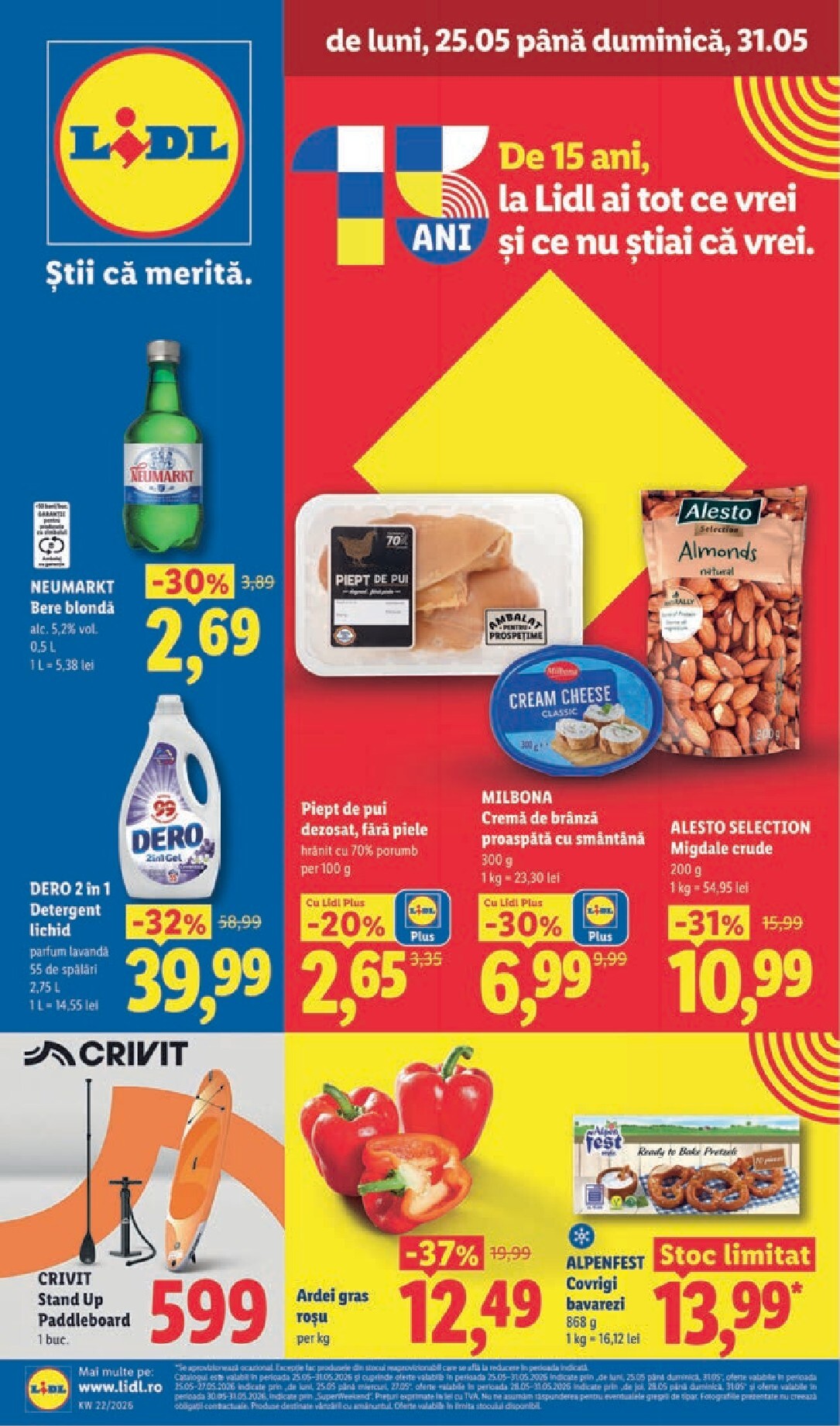 lidl - Lidl pliante pentru săptămâna viitoare de la luni 25.05.2026 până la duminică 31.05.2026