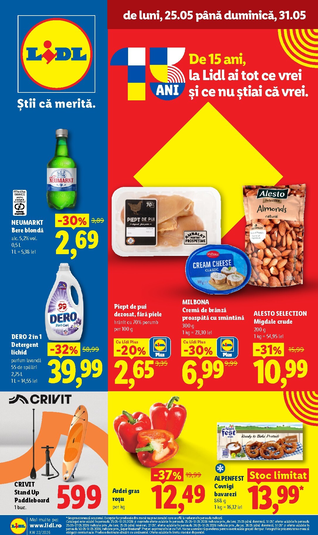 lidl - Brosura Lidl - Catalogul săptămânal valabilă de la luni 25.05.2026 până la duminică 31.05.2026