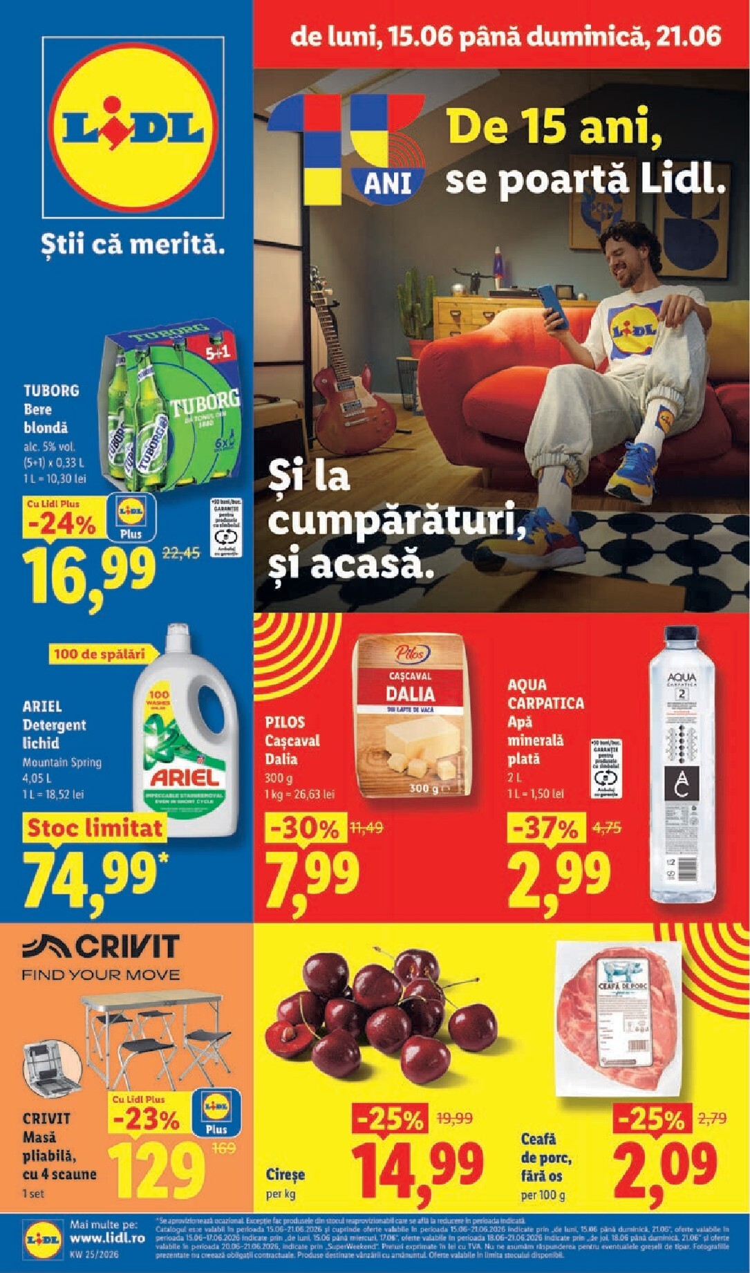 lidl - Lidl pliante pentru săptămâna viitoare de la luni 15.06.2026 până la duminică 21.06.2026 - page: 1