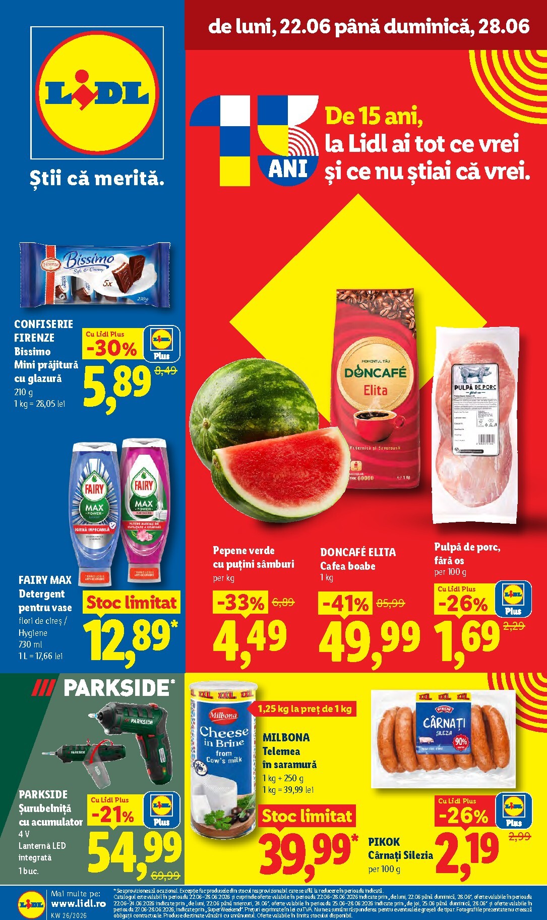 lidl - Brosura Lidl valabilă de la luni 22.06.2026 până la duminică 28.06.2026 - page: 1