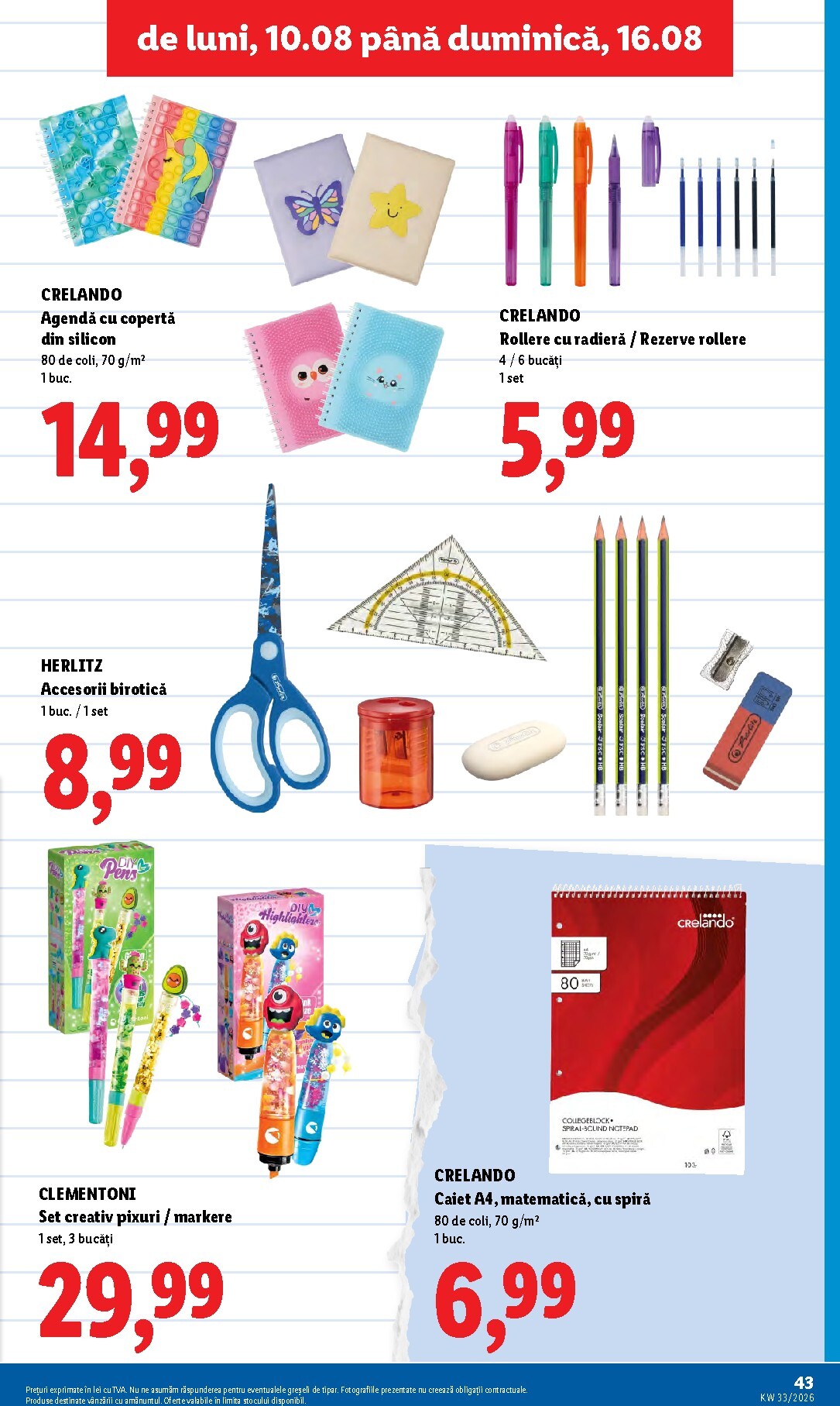 lidl - Lidl pliante pentru săptămâna viitoare de la luni 10.08.2026 până la duminică 16.08.2026 - page: 43
