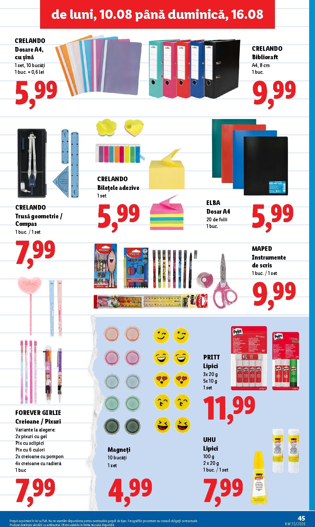 lidl - Lidl pliante pentru săptămâna viitoare de la luni 10.08.2026 până la duminică 16.08.2026 - page: 45