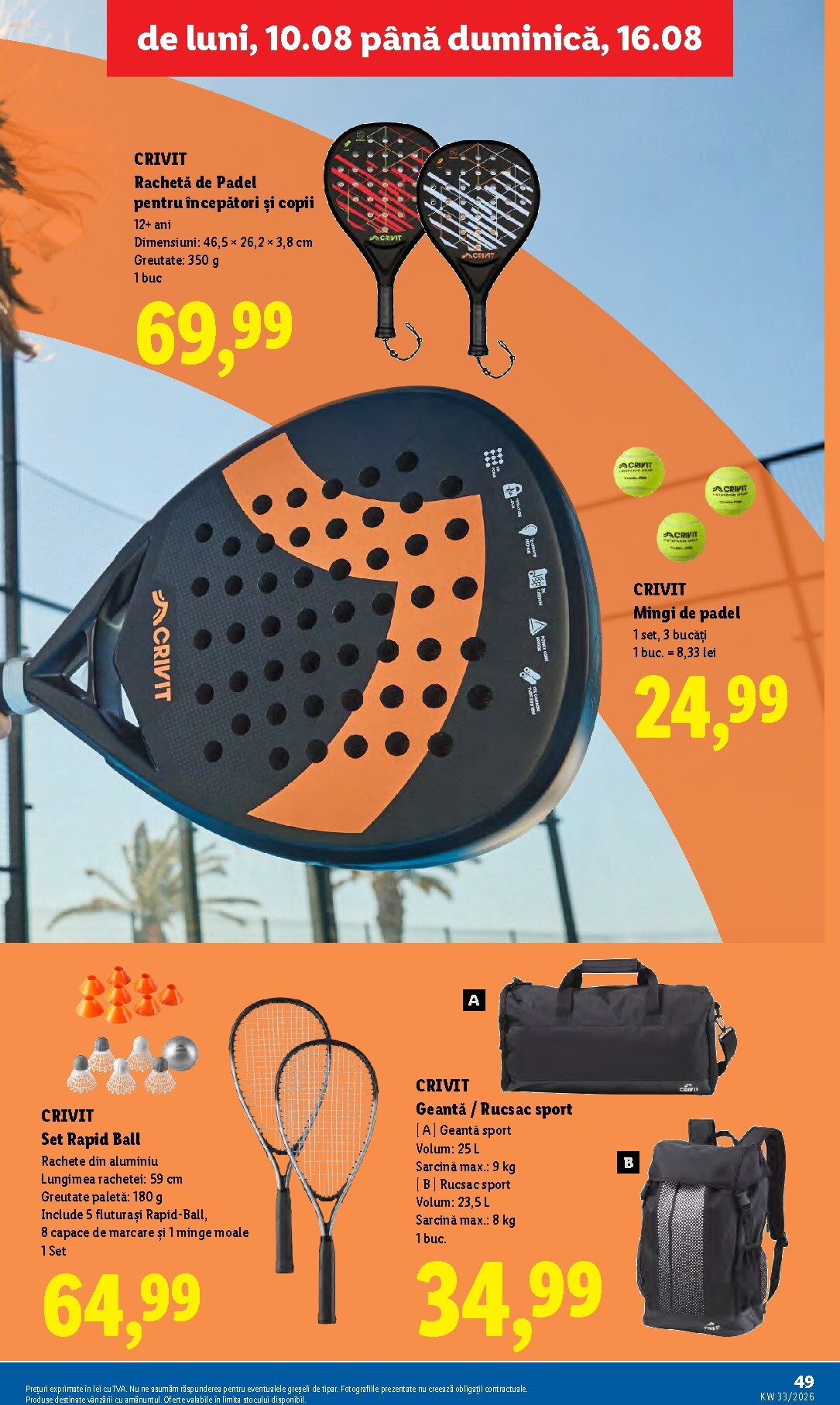 lidl - Lidl pliante pentru săptămâna viitoare de la luni 10.08.2026 până la duminică 16.08.2026 - page: 49