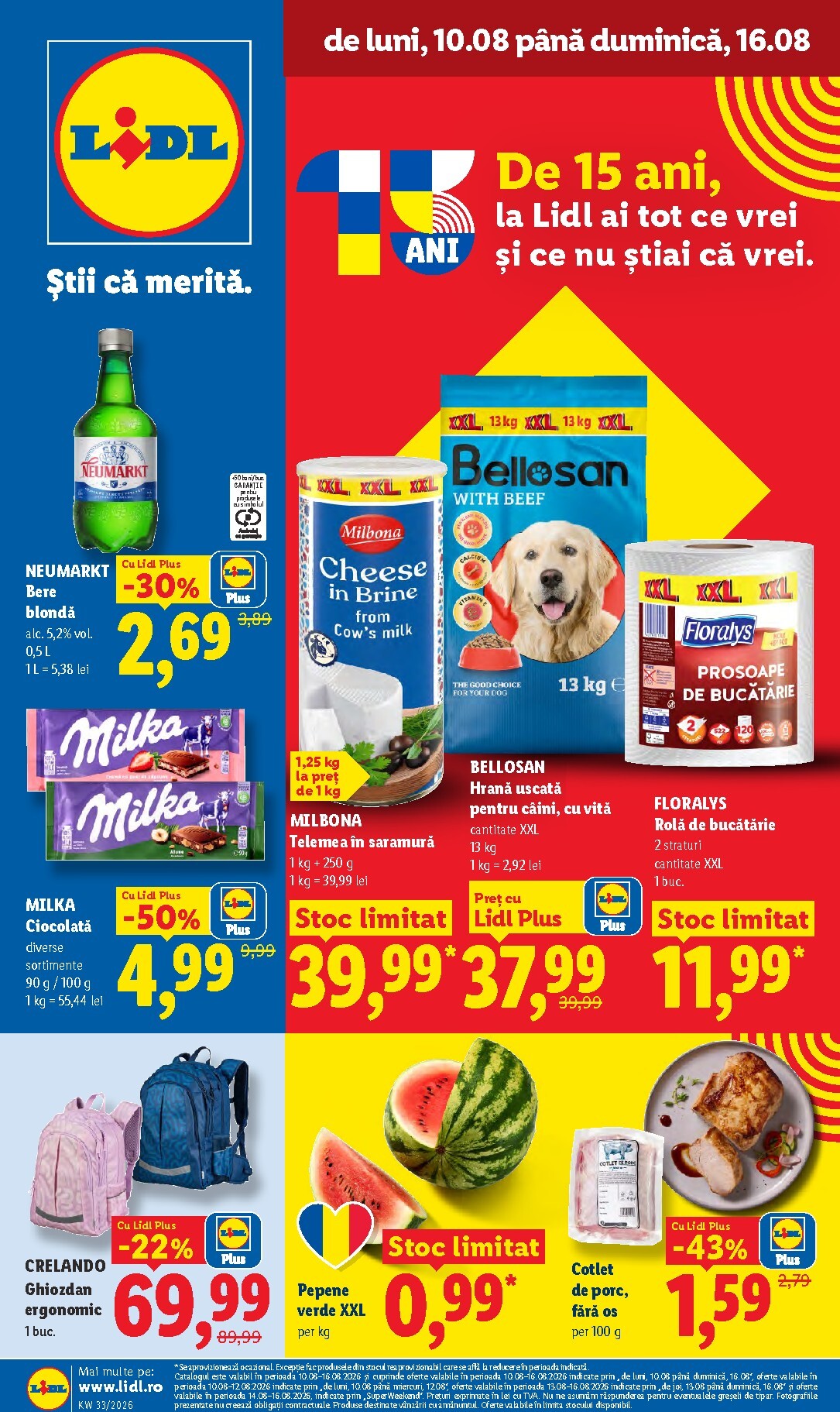 lidl - Lidl pliante pentru săptămâna viitoare de la luni 10.08.2026 până la duminică 16.08.2026