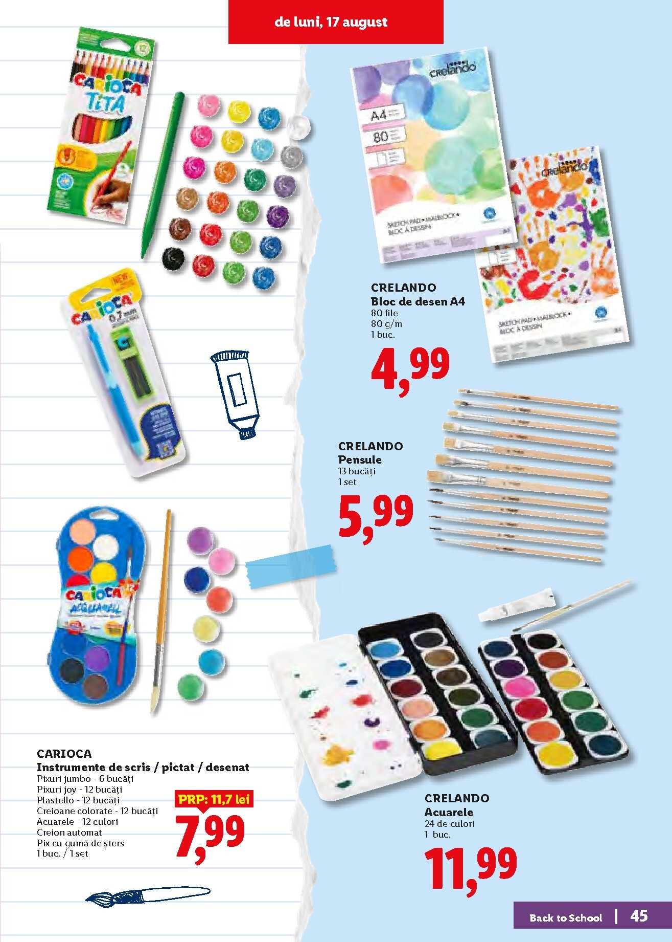 lidl - Lidl - Back to school pliante pentru săptămâna viitoare de la luni 10.08.2026 până la duminică 30.08.2026 - page: 45