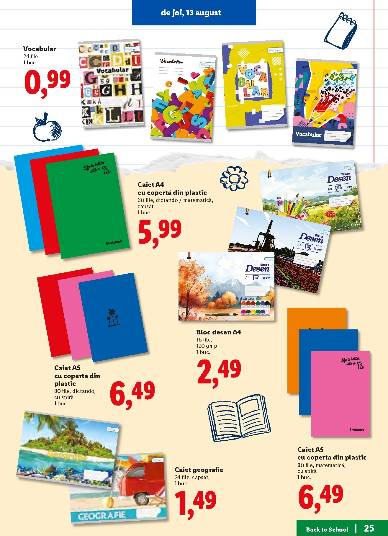 lidl - Lidl - Back to school pliante pentru săptămâna viitoare de la luni 10.08.2026 până la duminică 30.08.2026 - page: 25