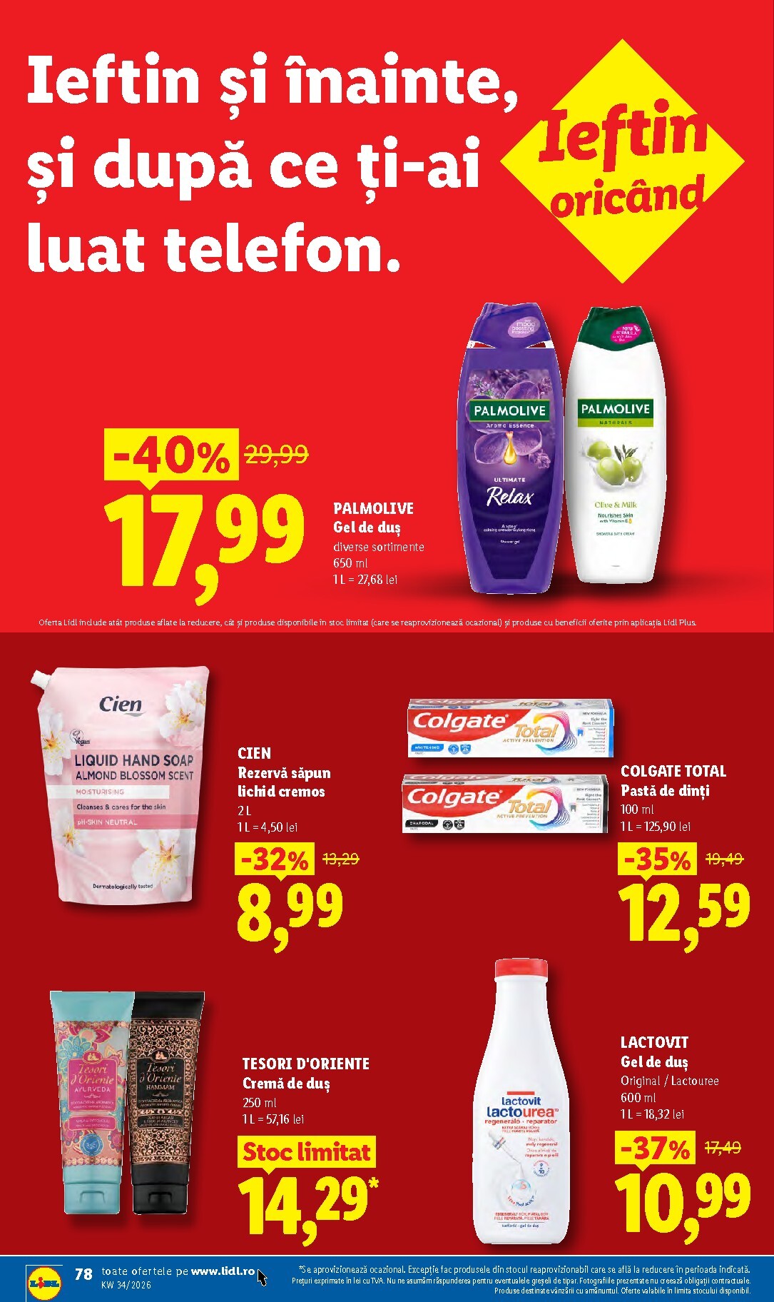 lidl - Lidl pliante pentru săptămâna viitoare de la luni 17.08.2026 până la duminică 23.08.2026 - page: 78
