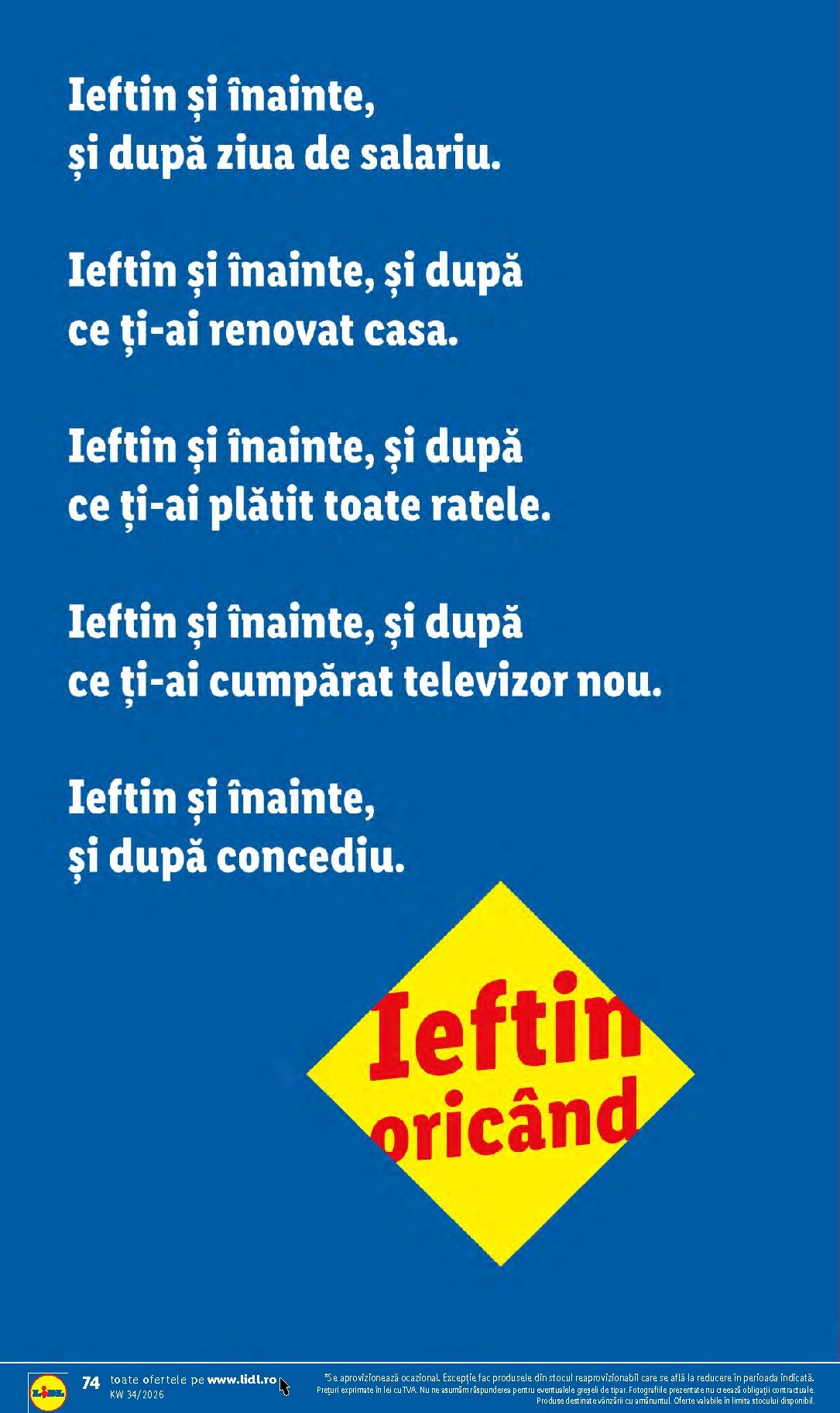 lidl - Lidl pliante pentru săptămâna viitoare de la luni 17.08.2026 până la duminică 23.08.2026 - page: 74