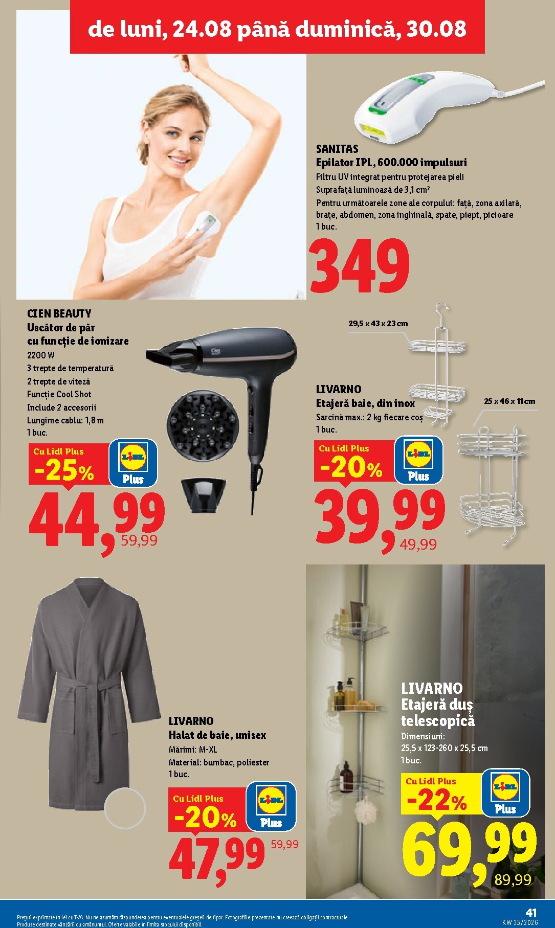 lidl - Lidl pliante pentru săptămâna viitoare de la luni 24.08.2026 până la duminică 30.08.2026 - page: 41