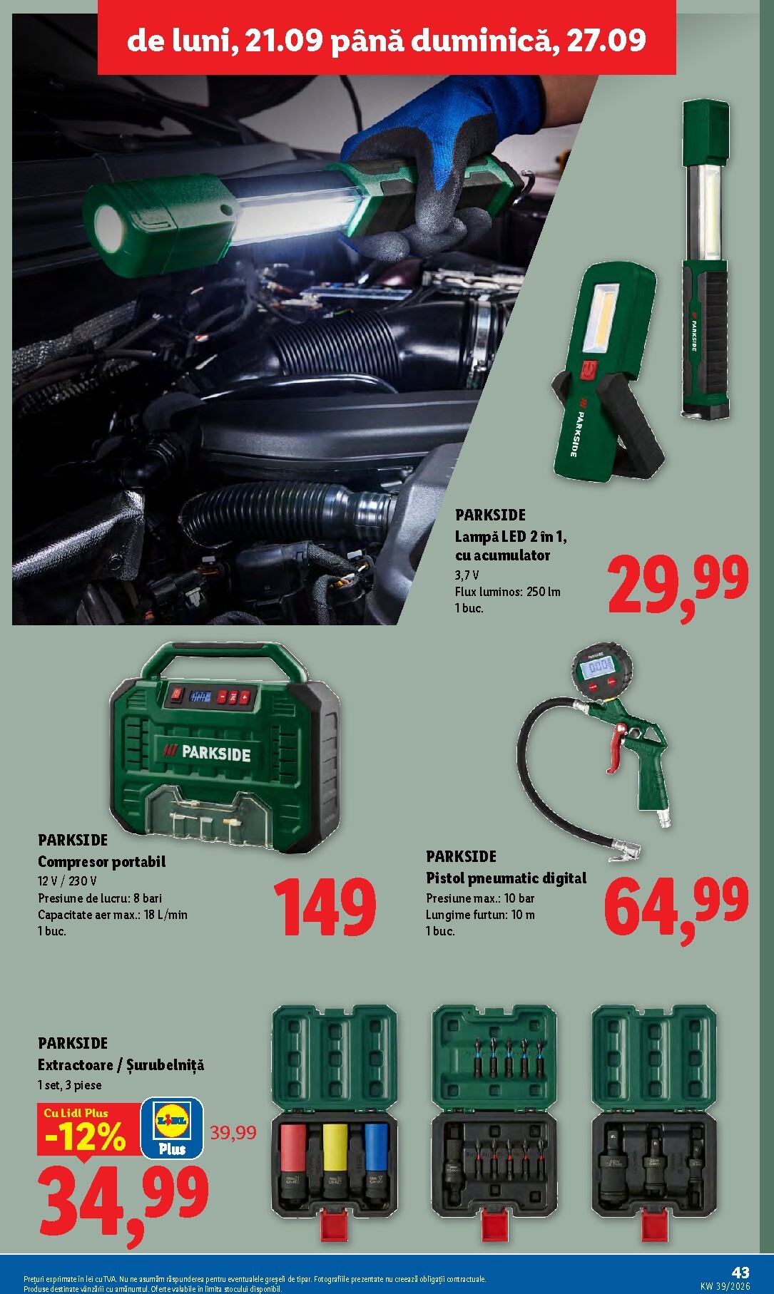 lidl - Lidl pliante pentru săptămâna viitoare de la luni 21.09.2026 până la duminică 27.09.2026 - page: 43