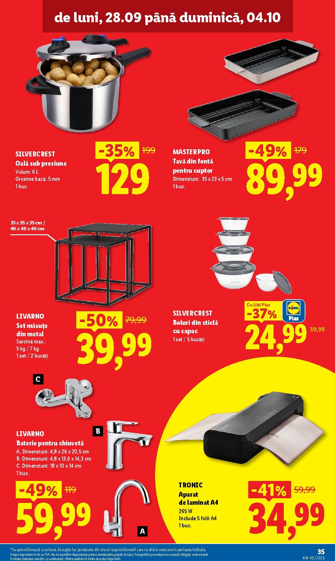 lidl - Lidl pliante pentru săptămâna viitoare de la luni 28.09.2026 până la duminică 04.10.2026 - page: 35
