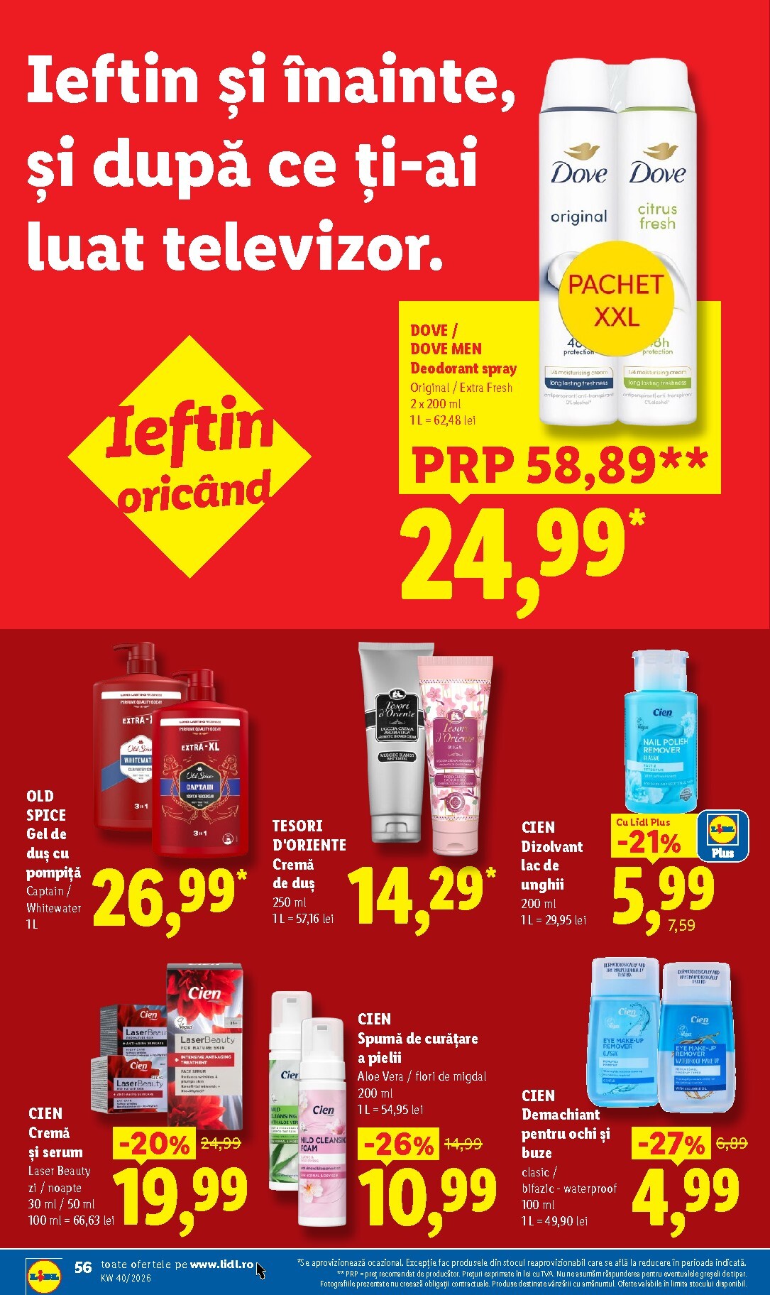lidl - Lidl pliante pentru săptămâna viitoare de la luni 28.09.2026 până la duminică 04.10.2026 - page: 56