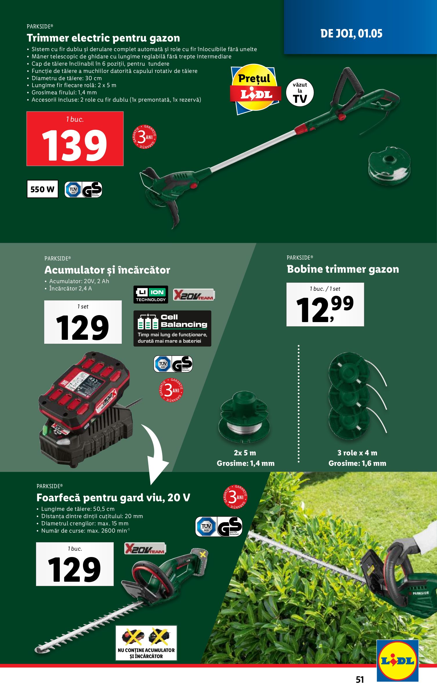 lidl - Catalog Lidl valabil din 28.04. - 04.05. - page: 51 lidl - Catalog Lidl valabil din 28.04. - 04.05. - page: 51