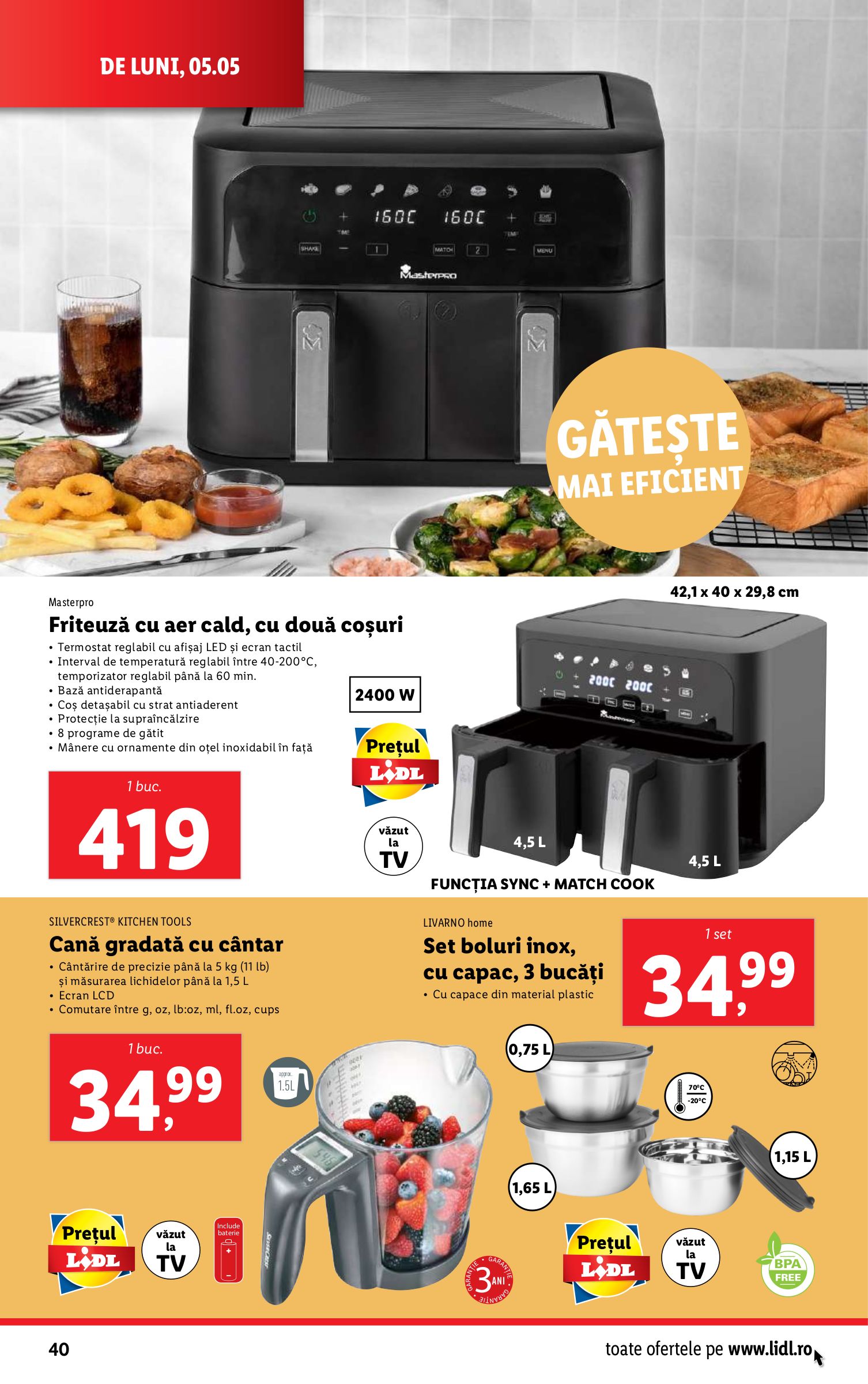 lidl - Catalog Lidl valabil din 05.05. - 11.05. - page: 40 lidl - Catalog Lidl valabil din 05.05. - 11.05. - page: 40