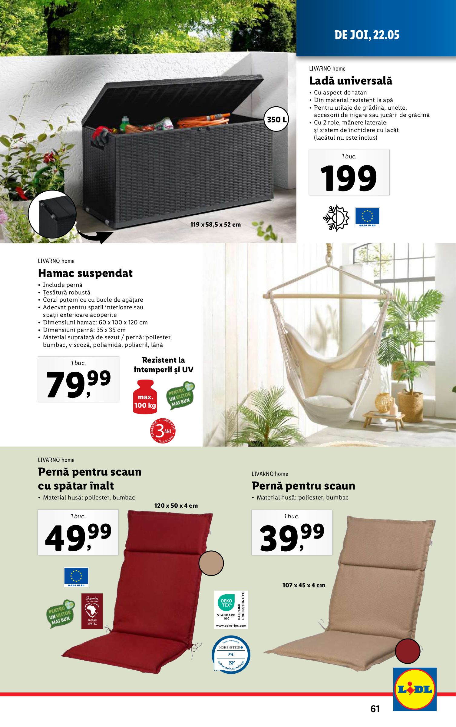 lidl - Catalog Lidl valabil din 19.05. - 25.05. - page: 61 lidl - Catalog Lidl valabil din 19.05. - 25.05. - page: 61